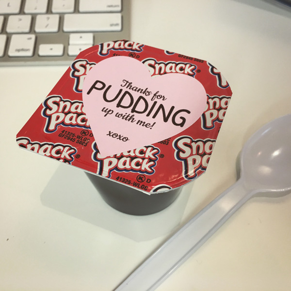 Pudding Custom Valentine Funny Sticker