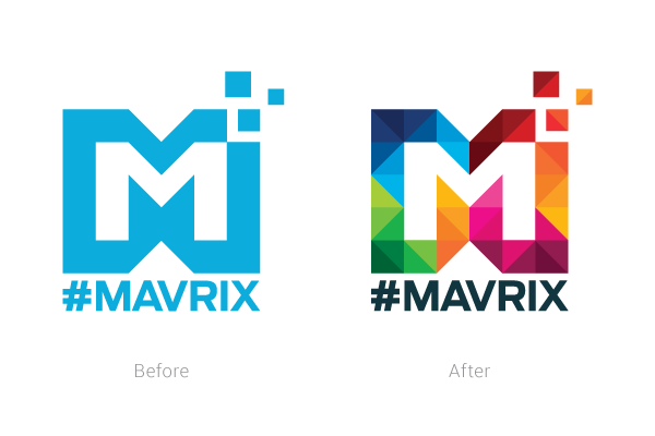 Before vs. after logo redesign
