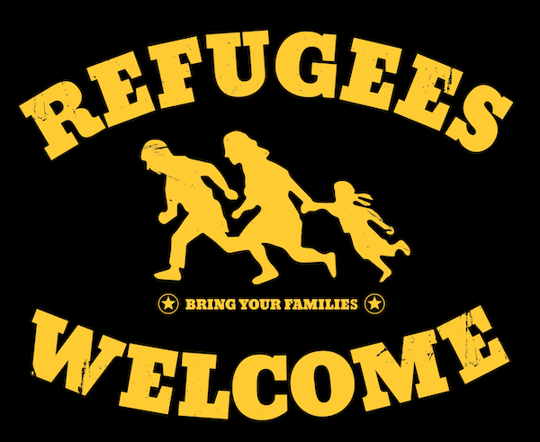 Refugees welcome art design