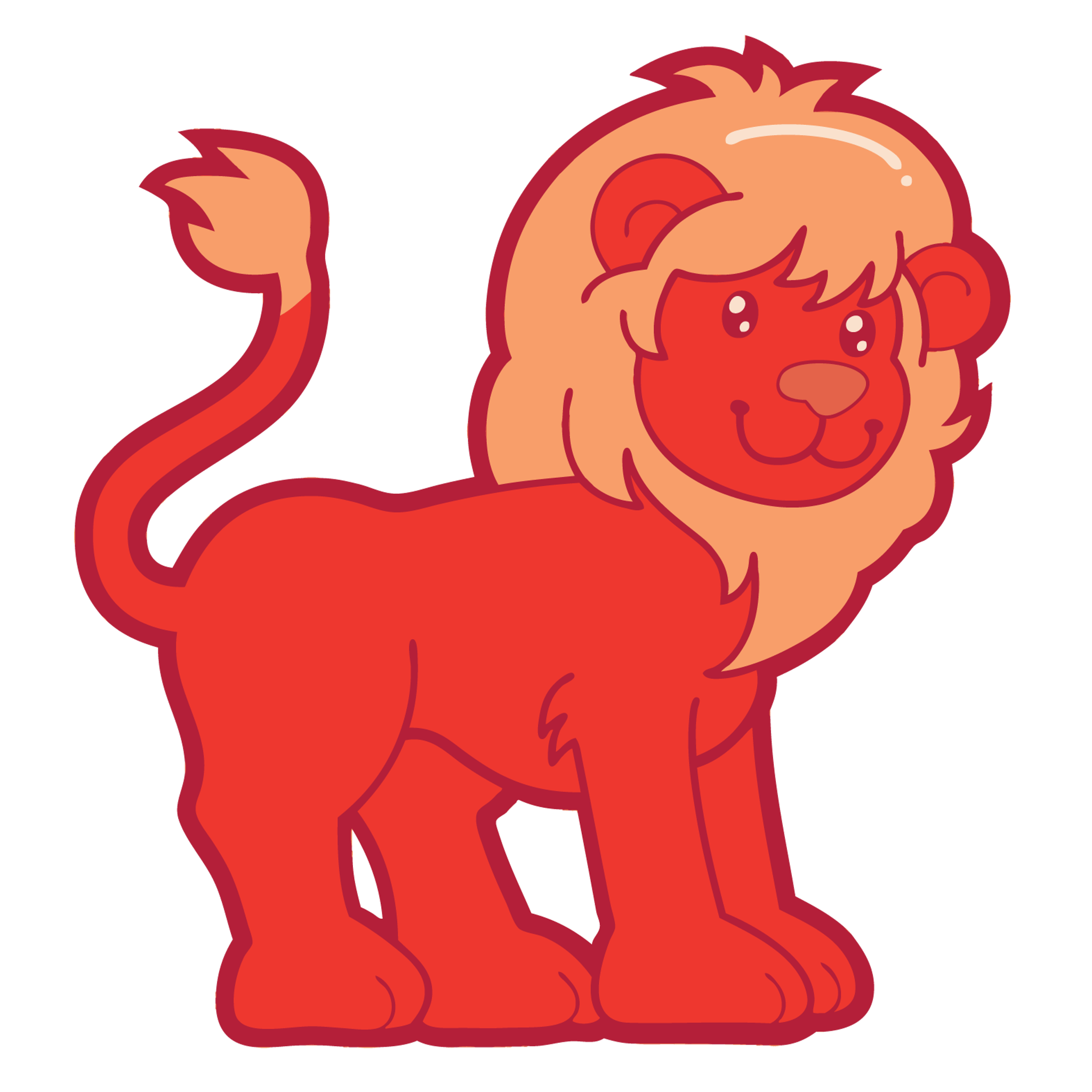 Cute LEO Red Lion