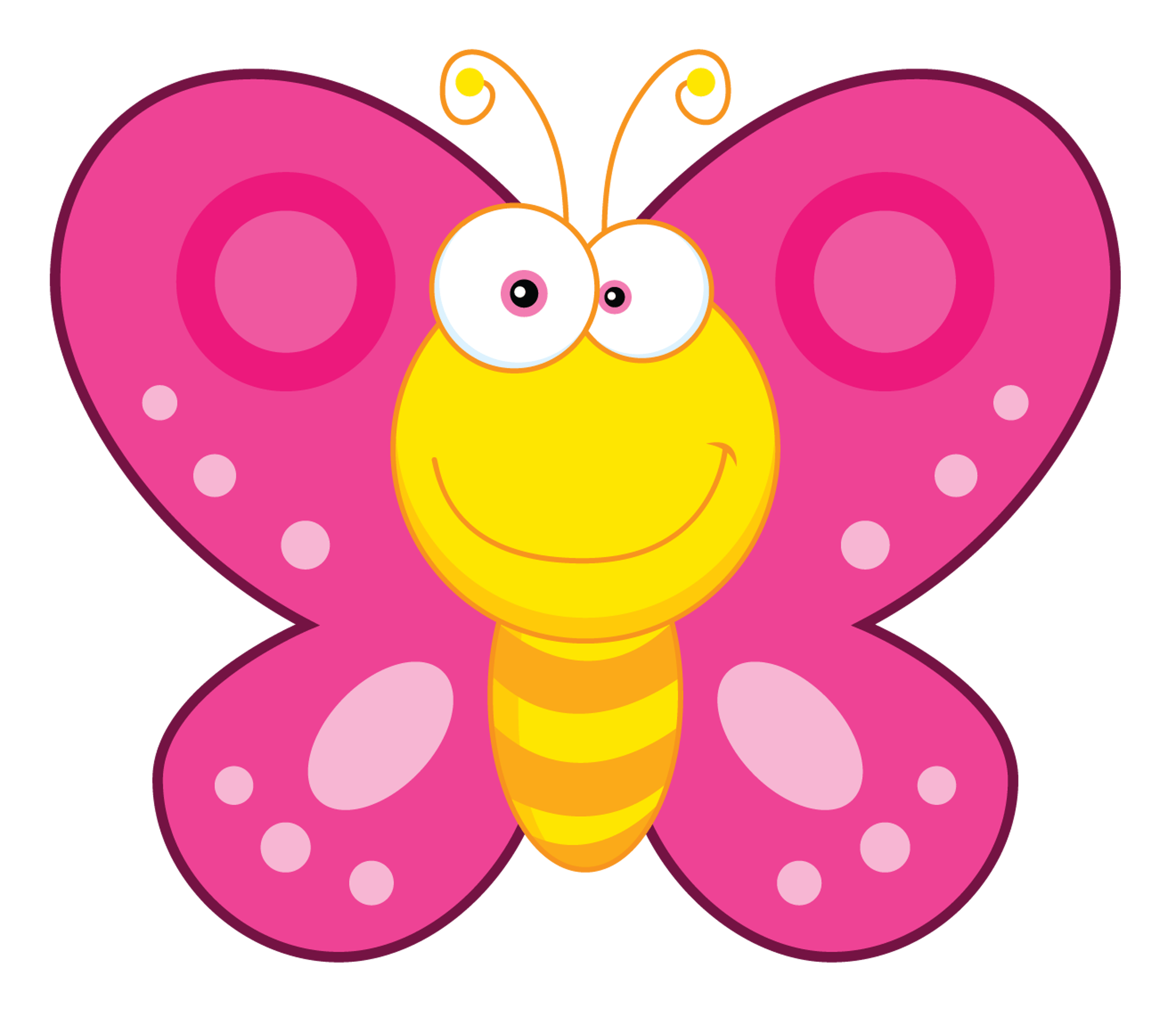 Cute Smiley Kids Butterfly