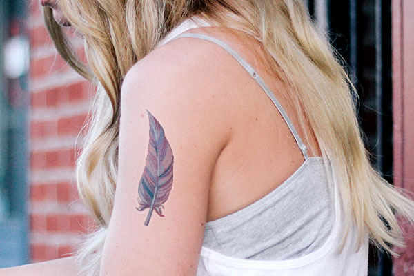 Custom Feather Temporary Tattoo