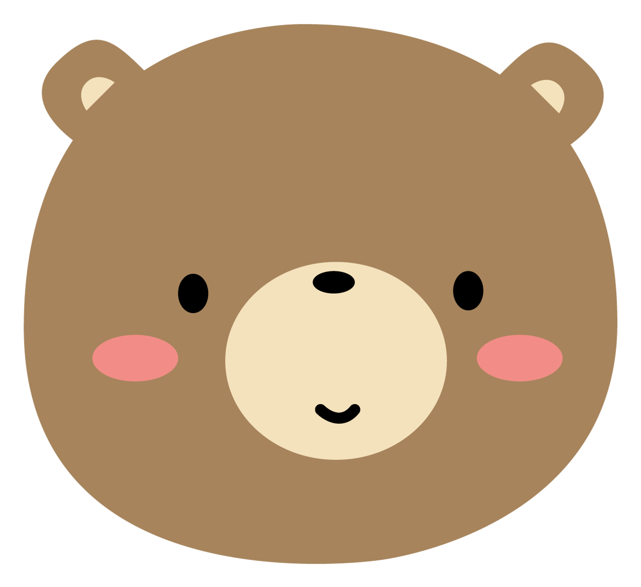 Cute Kawaii Bear Face