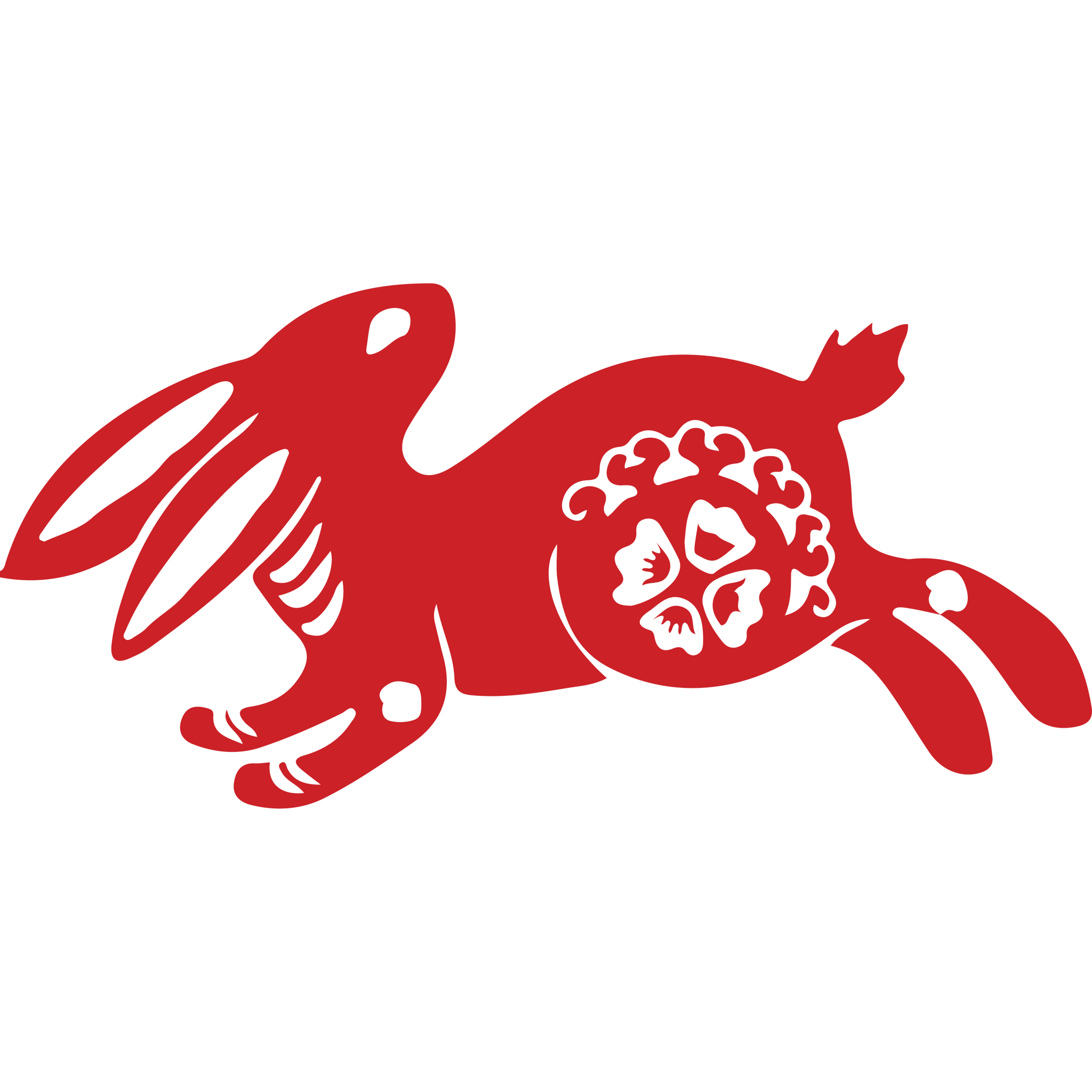 Cutout Rabbit Running