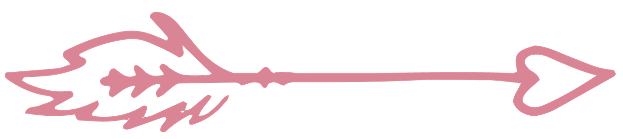 Pink Love Arrow Heart Tip