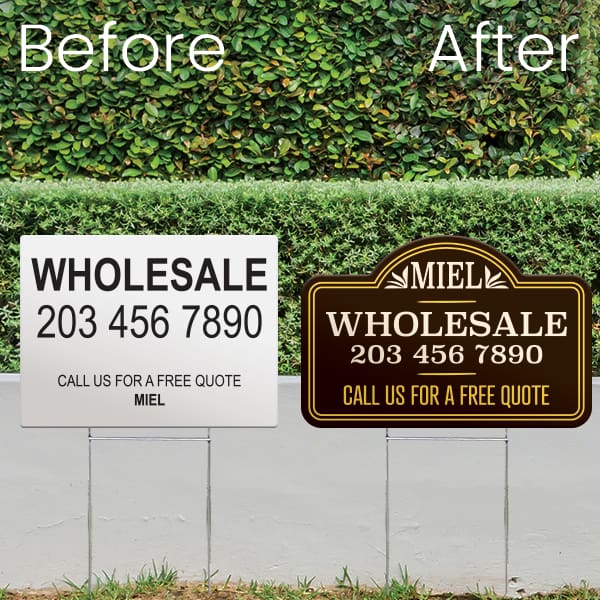 Acquire new customers and gather leads with customized yard signs