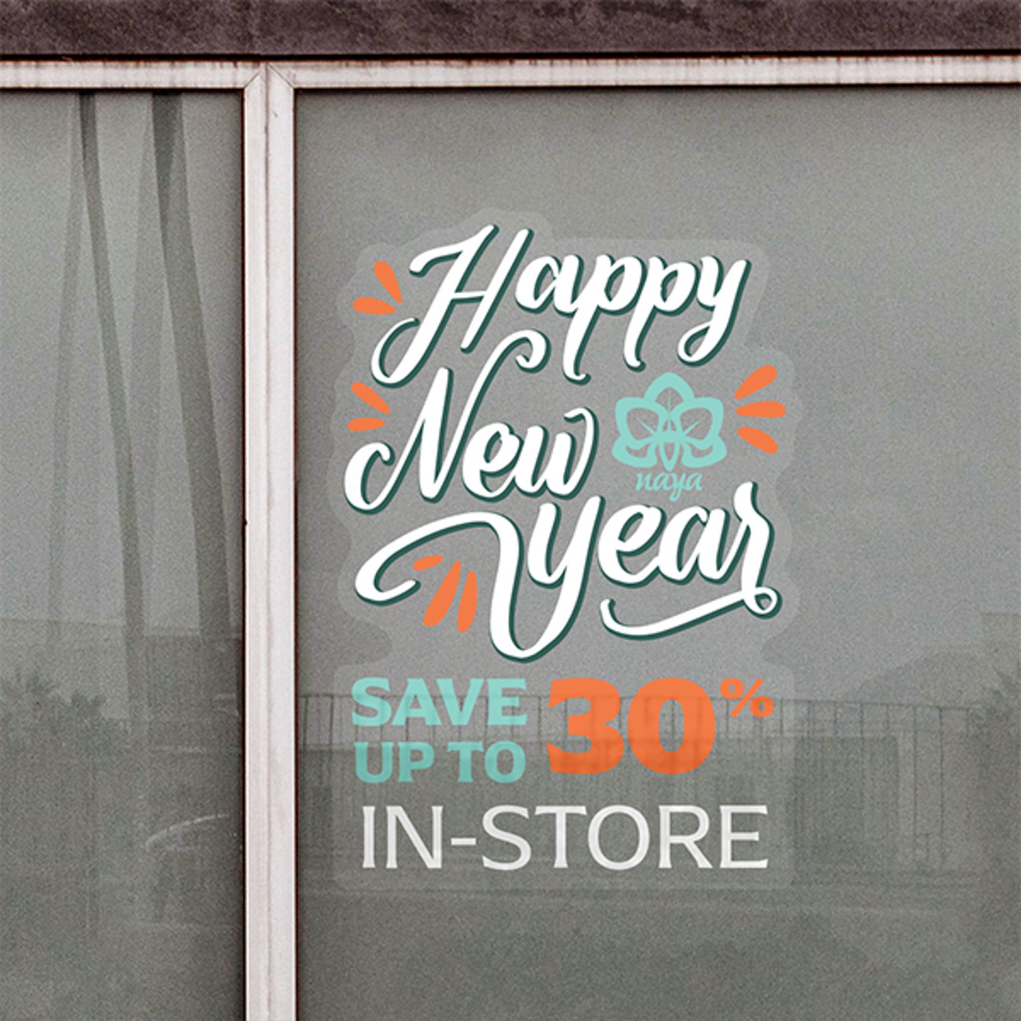 Small Clear Window Decals