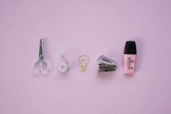 Materials needed to create stickers.