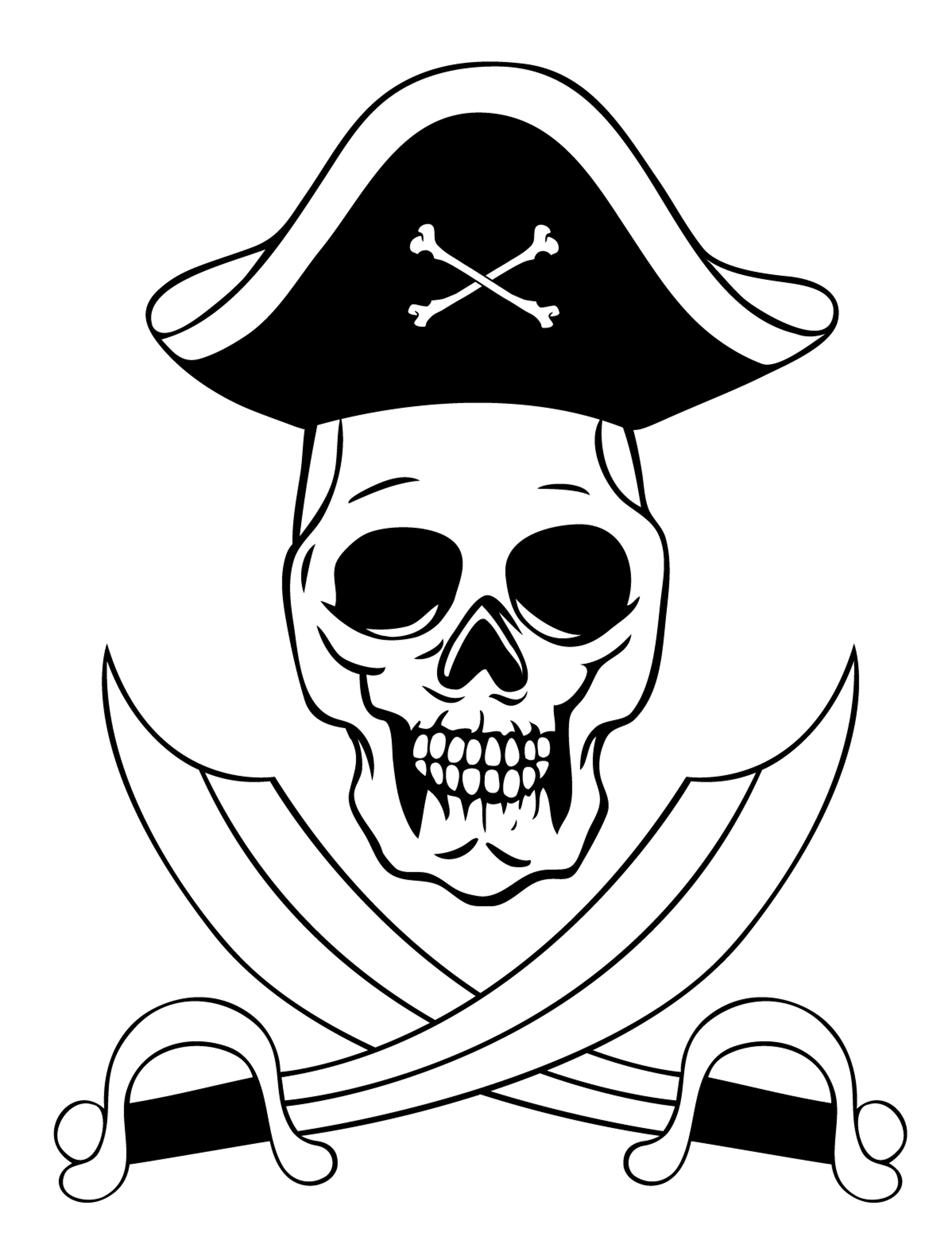 Crossed Swords Jolly Roger Skull