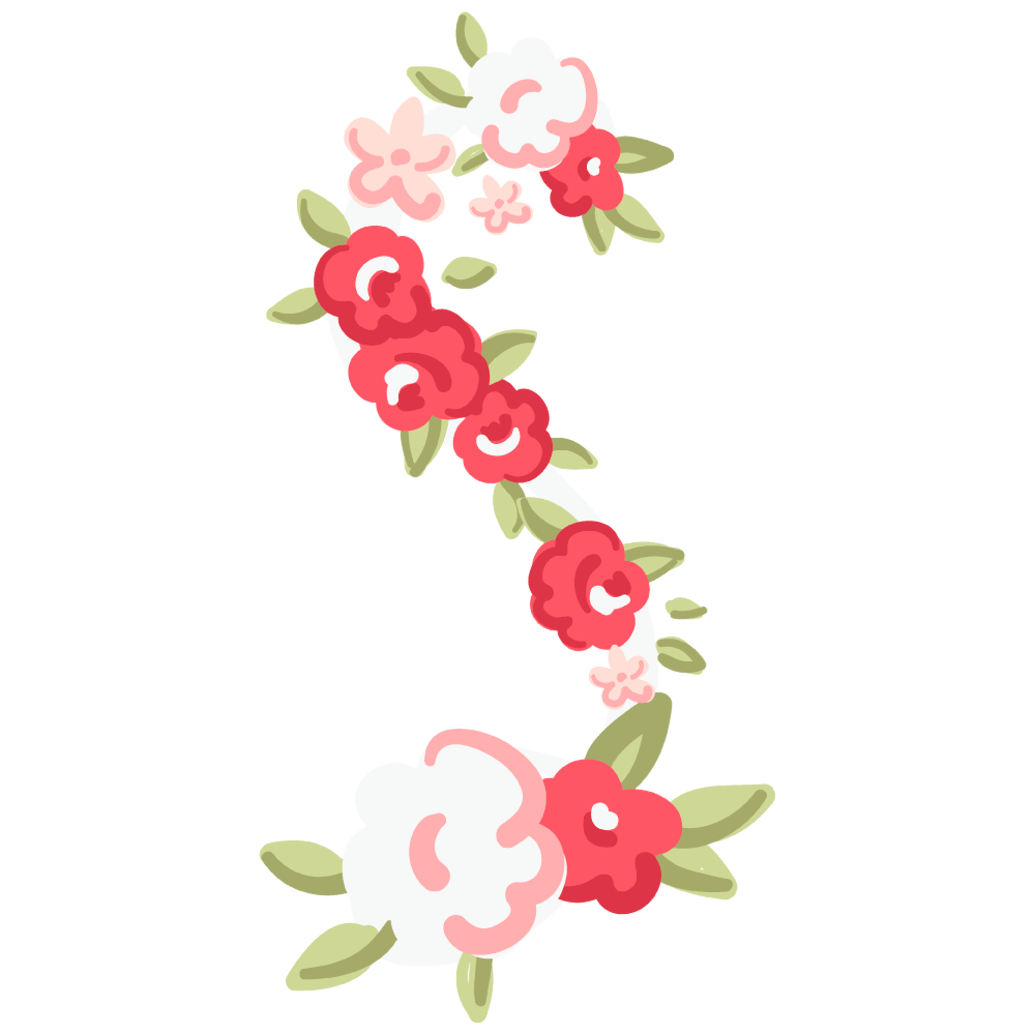 Letter S flower