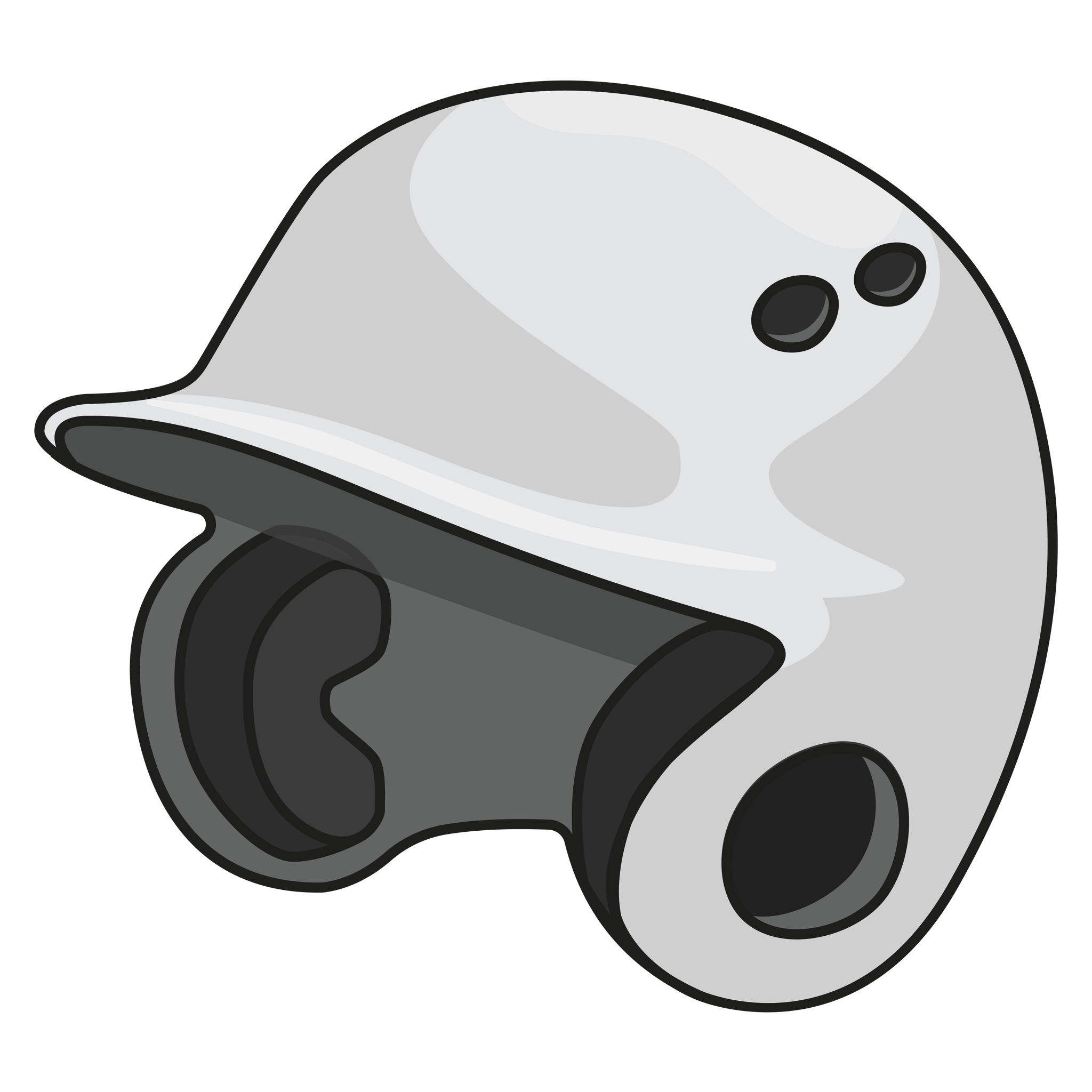 White Baseball Helmet
