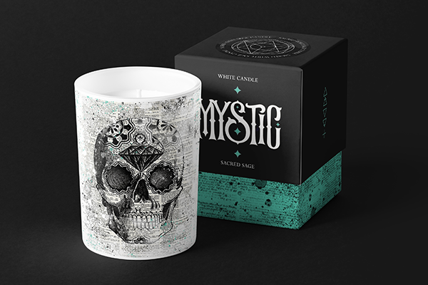 DIY candle using clear vinyl