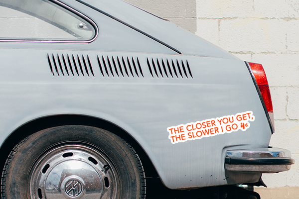 Corporate branded bumper sticker