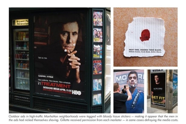 creative ad, effective ad, location, wall decal ad, floor decal ad