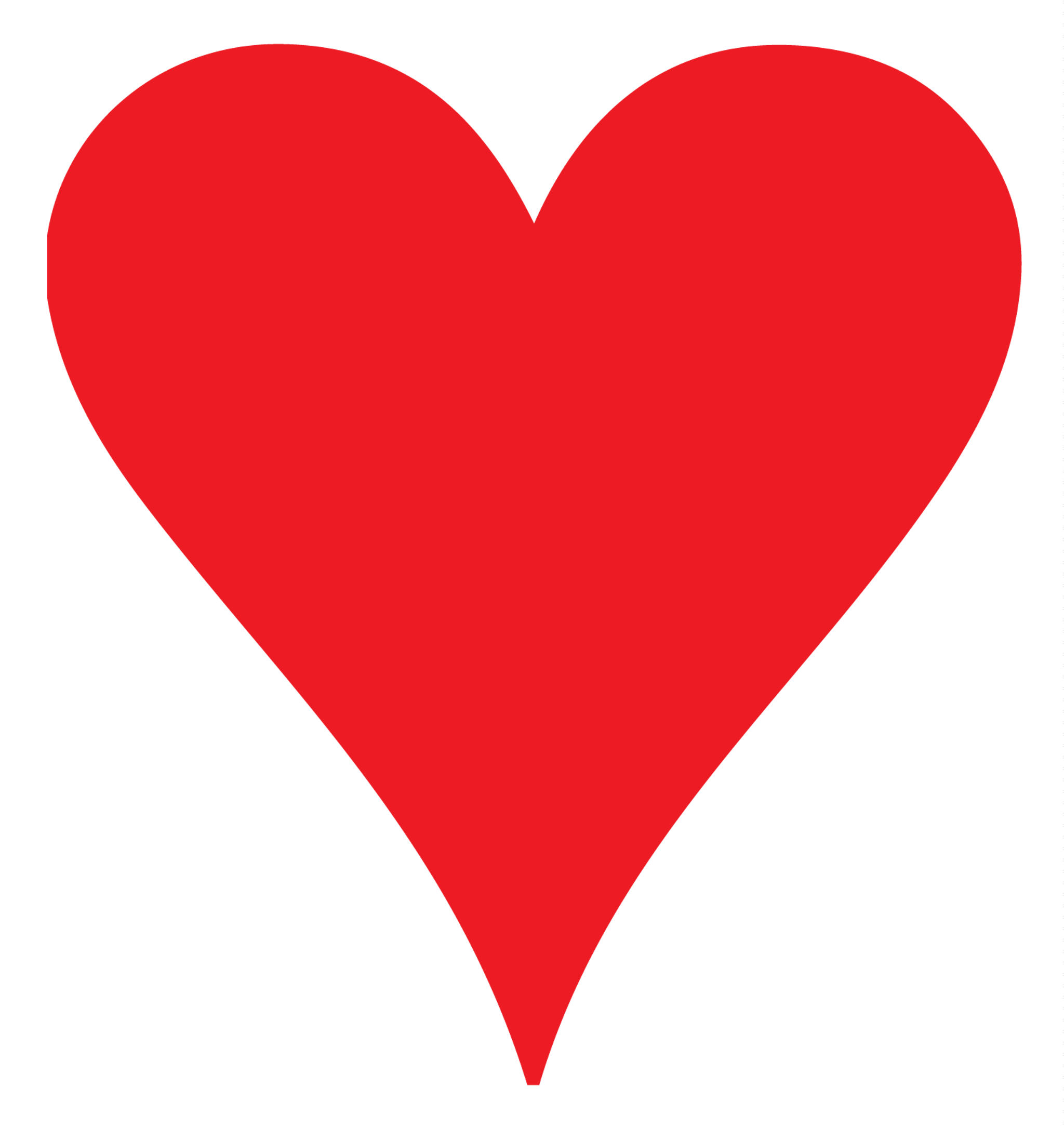Red Love Heart Shape