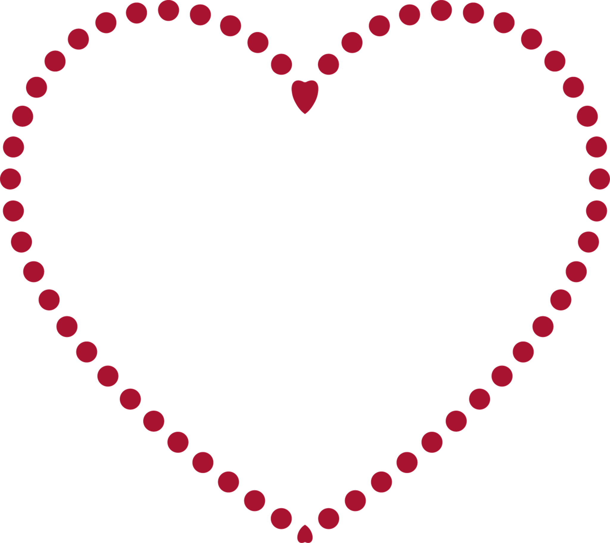 Red Heart Dotted