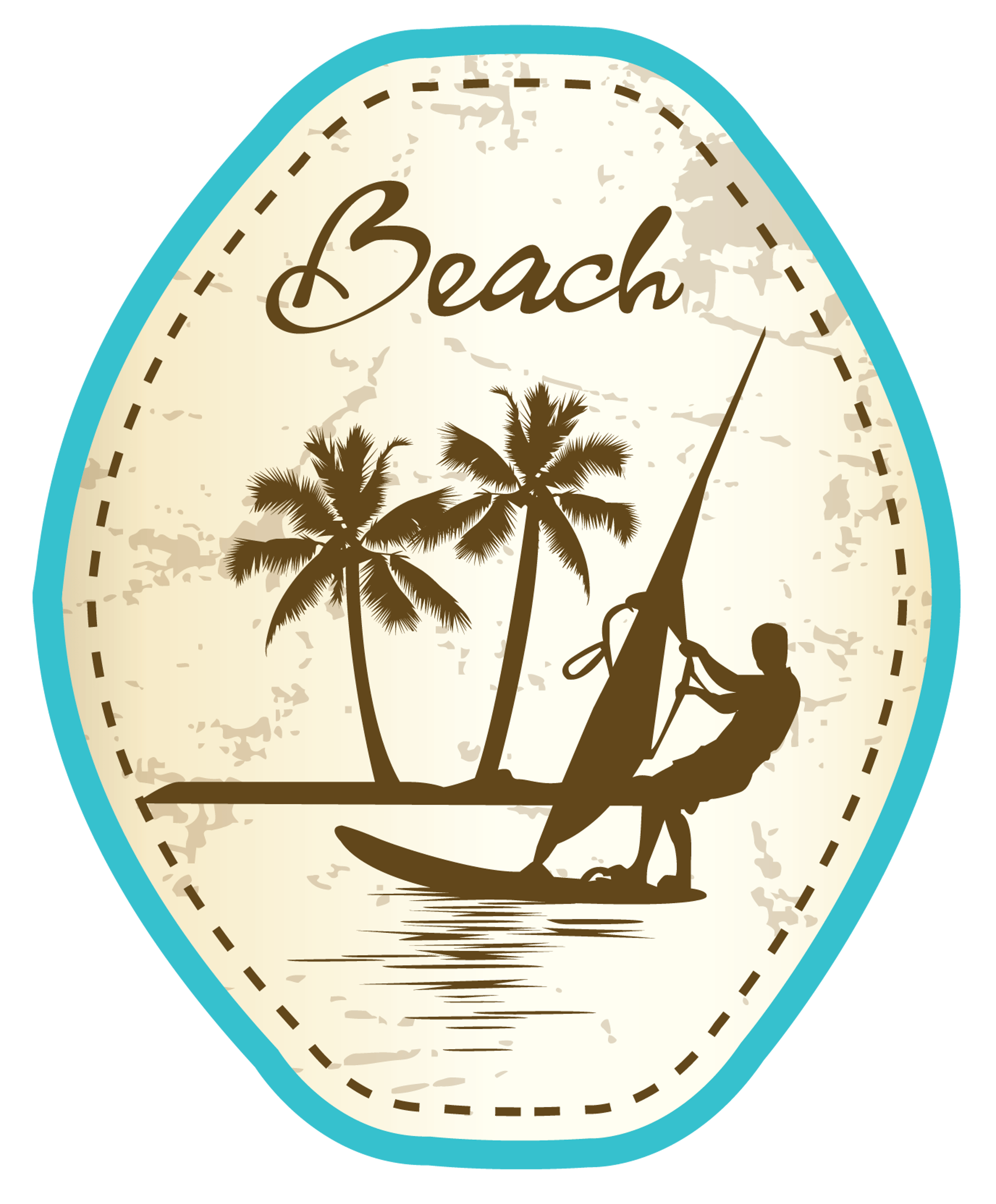 Vintage Beach Surfer