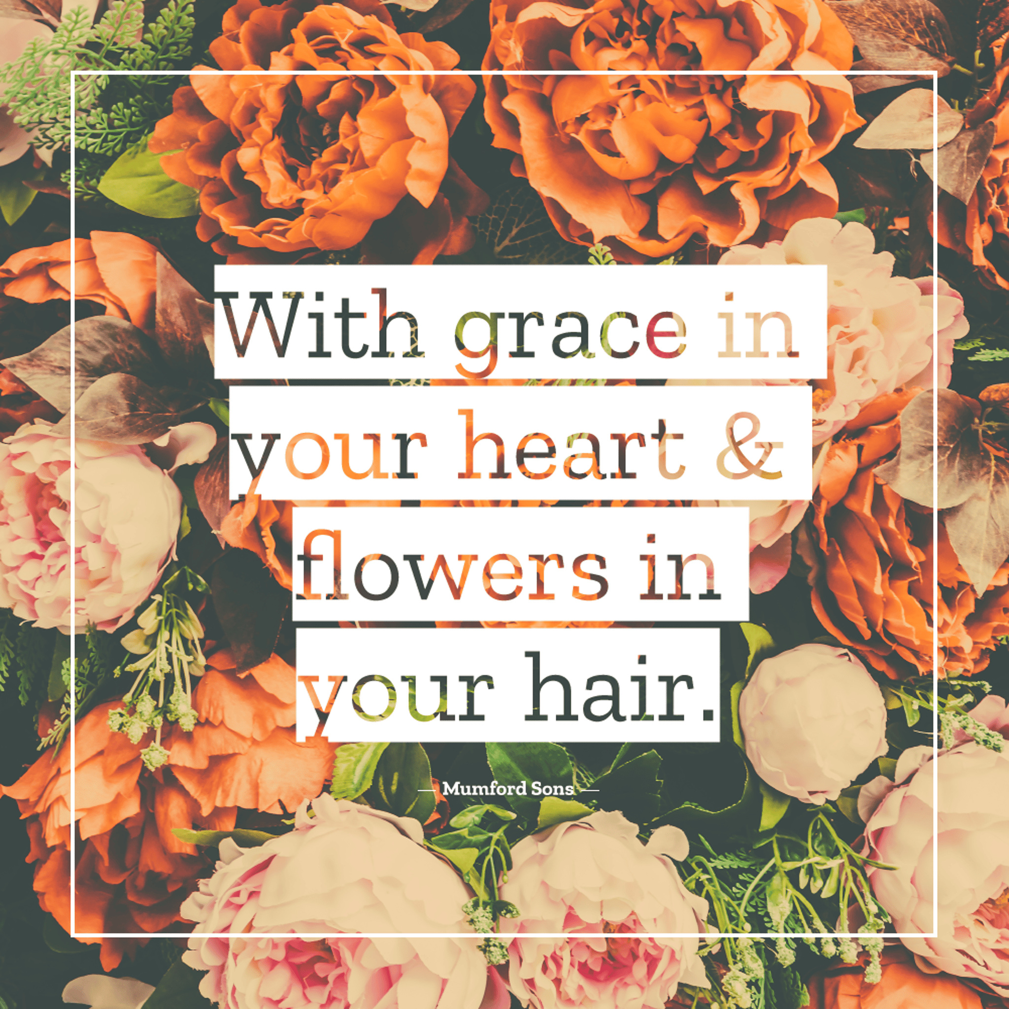Floral Background Message