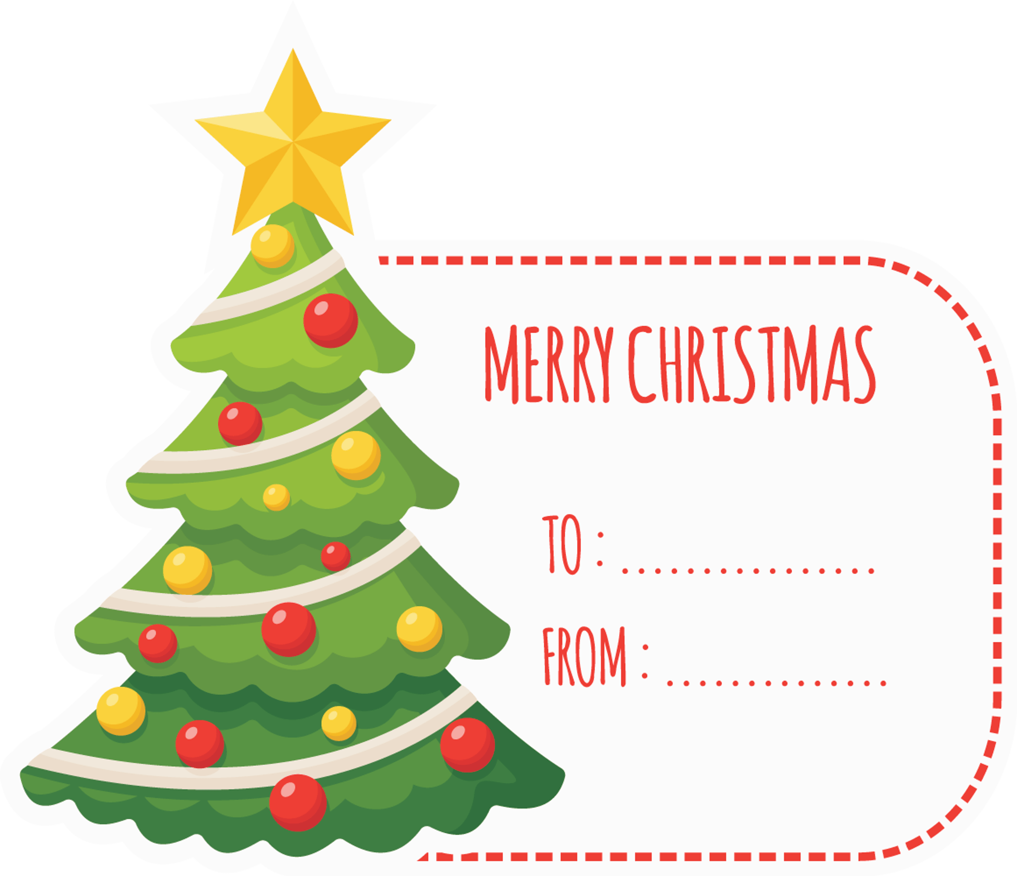 Christmas Tree Gift Tag