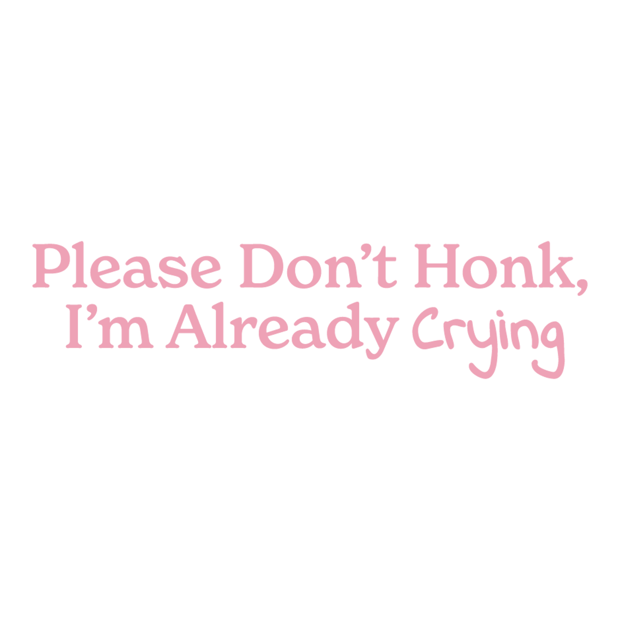 Please Do not Honk, I am Already Crying