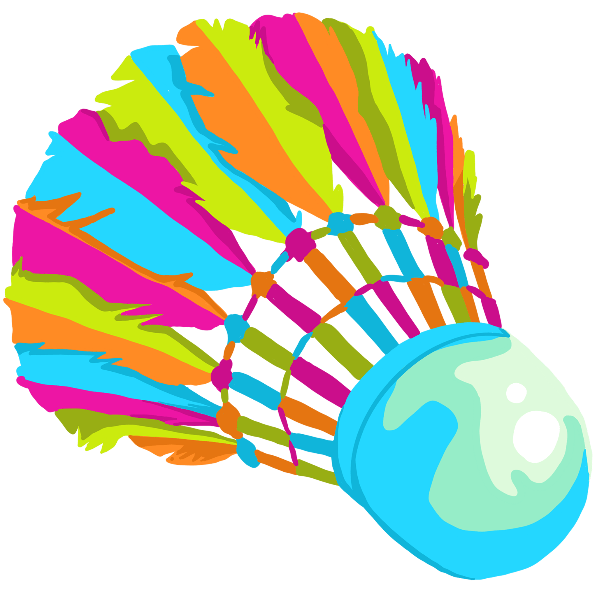 Badminton Birdie Rainbow