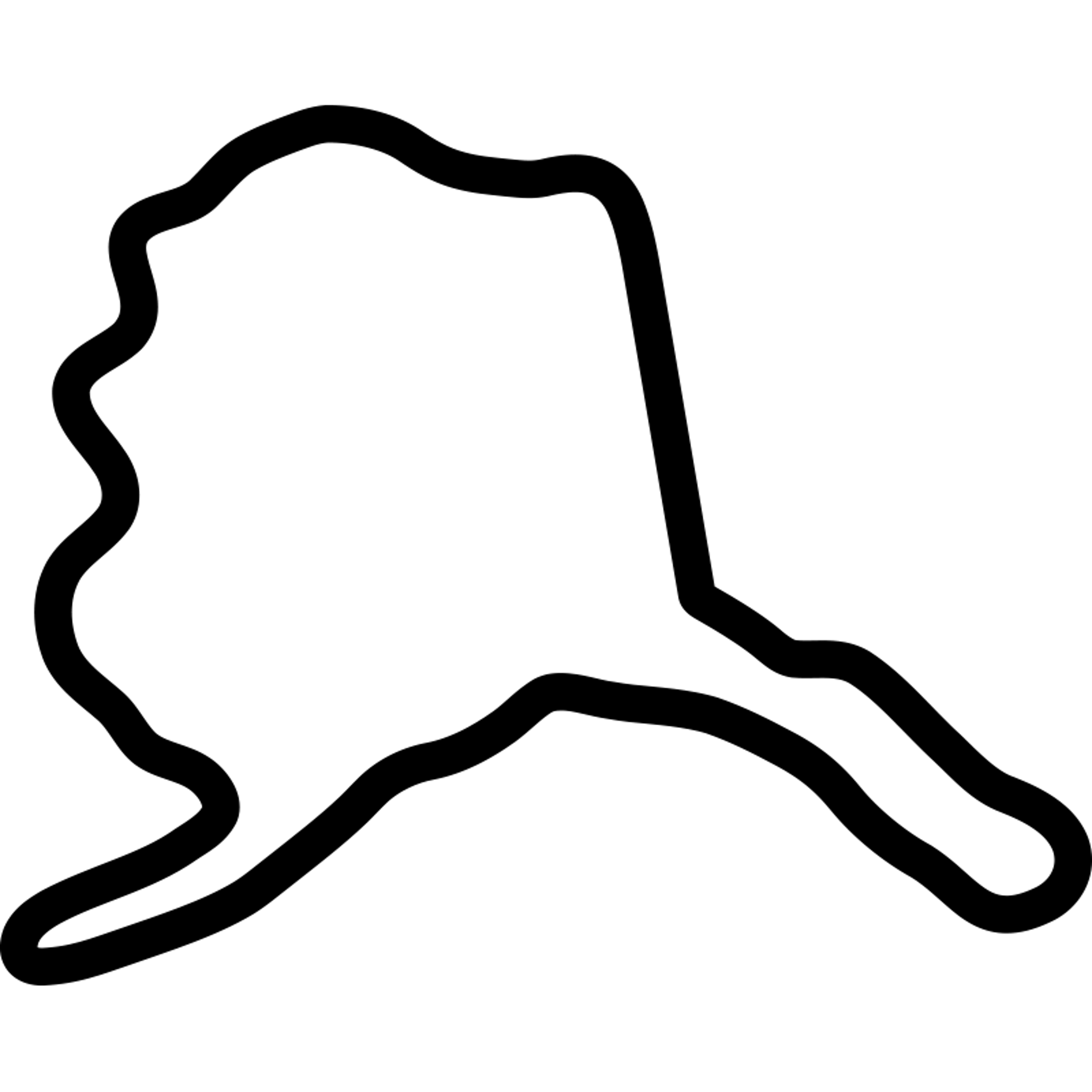 USA Alaska State Template