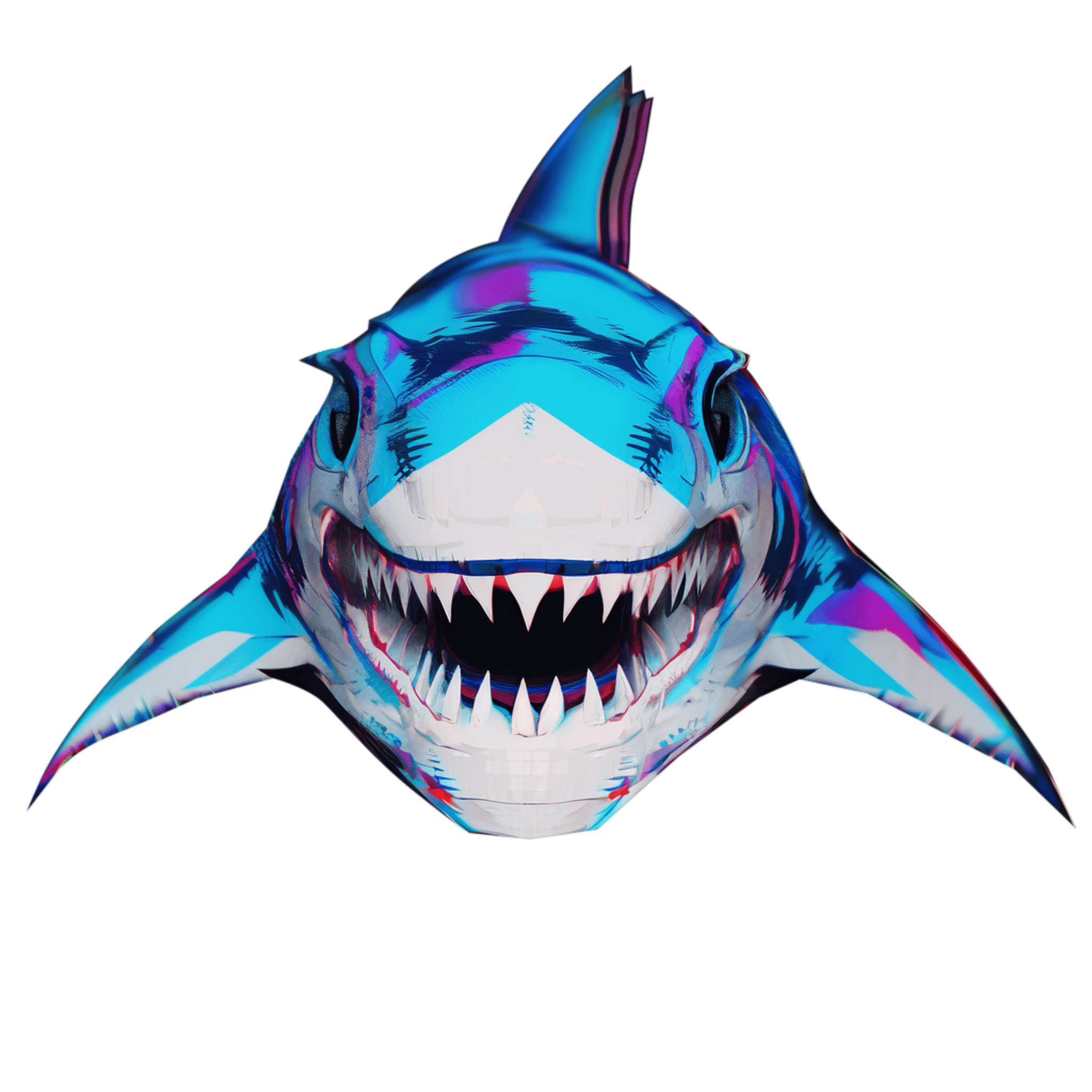 Trippy Shark Painted
