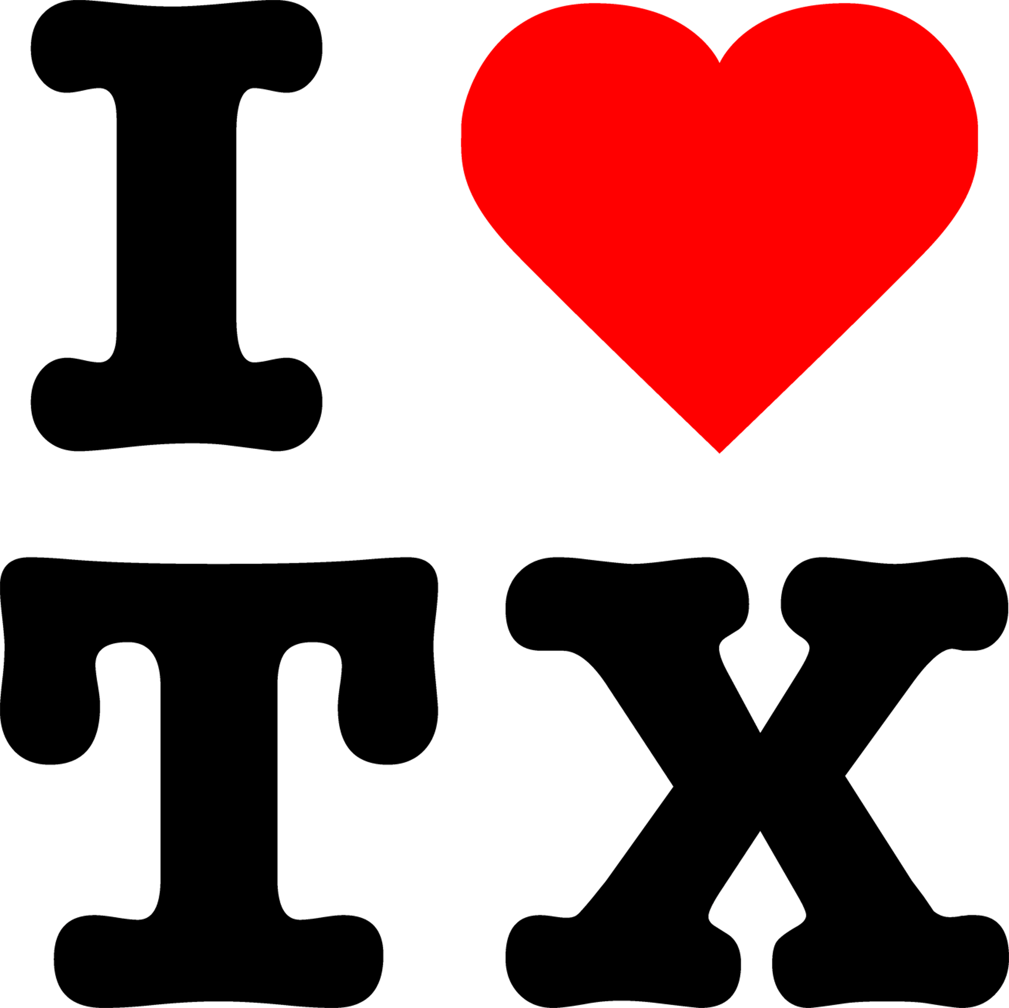 I Love Texas Heart