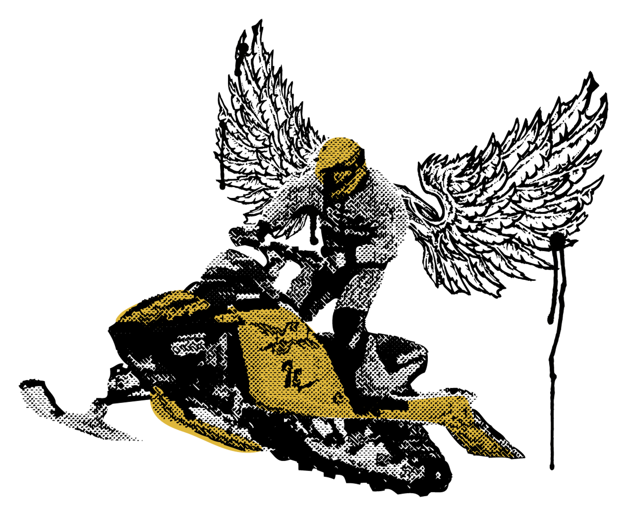 Ski Mobile Angel Wings
