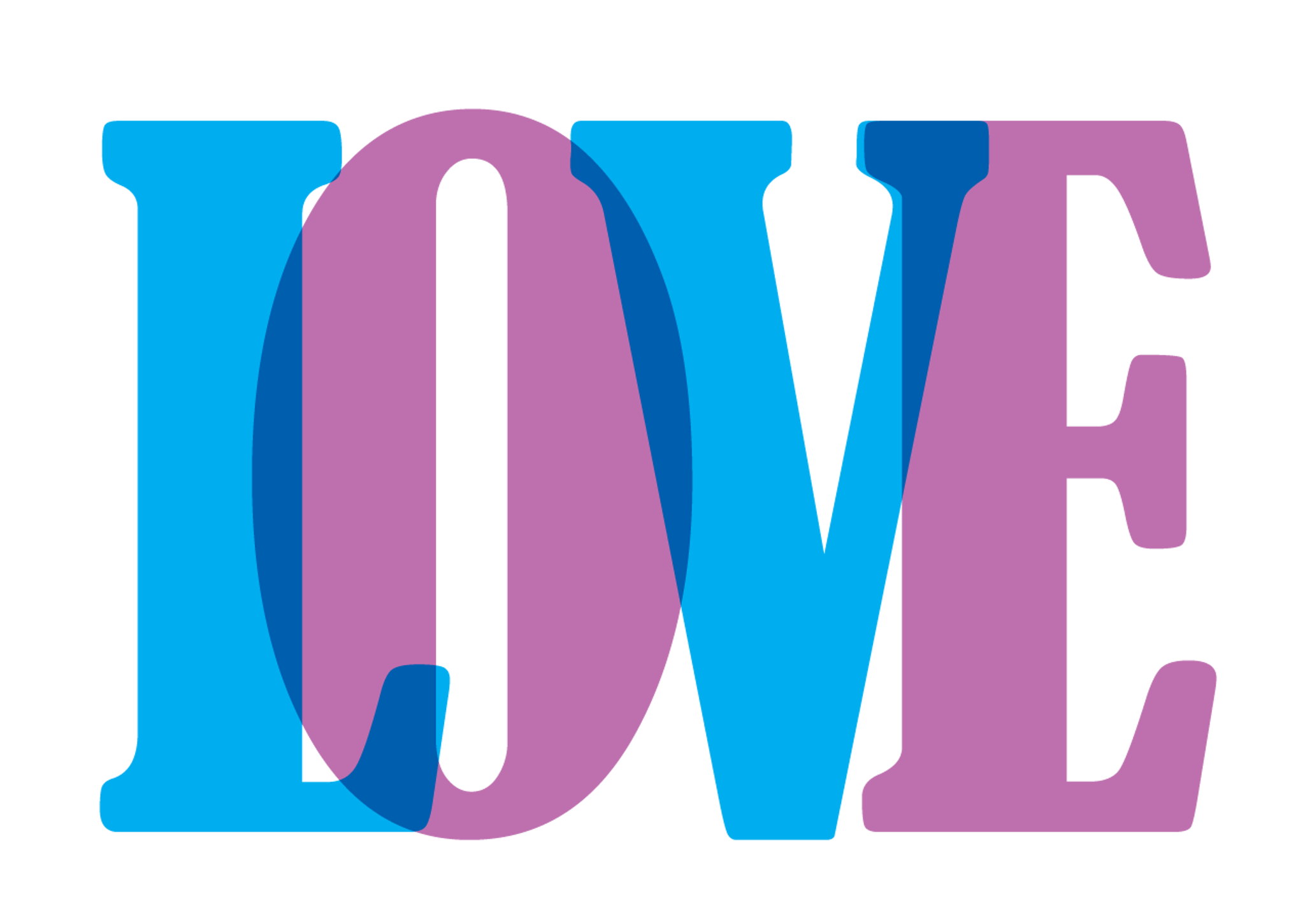 Love Two Toned Letters