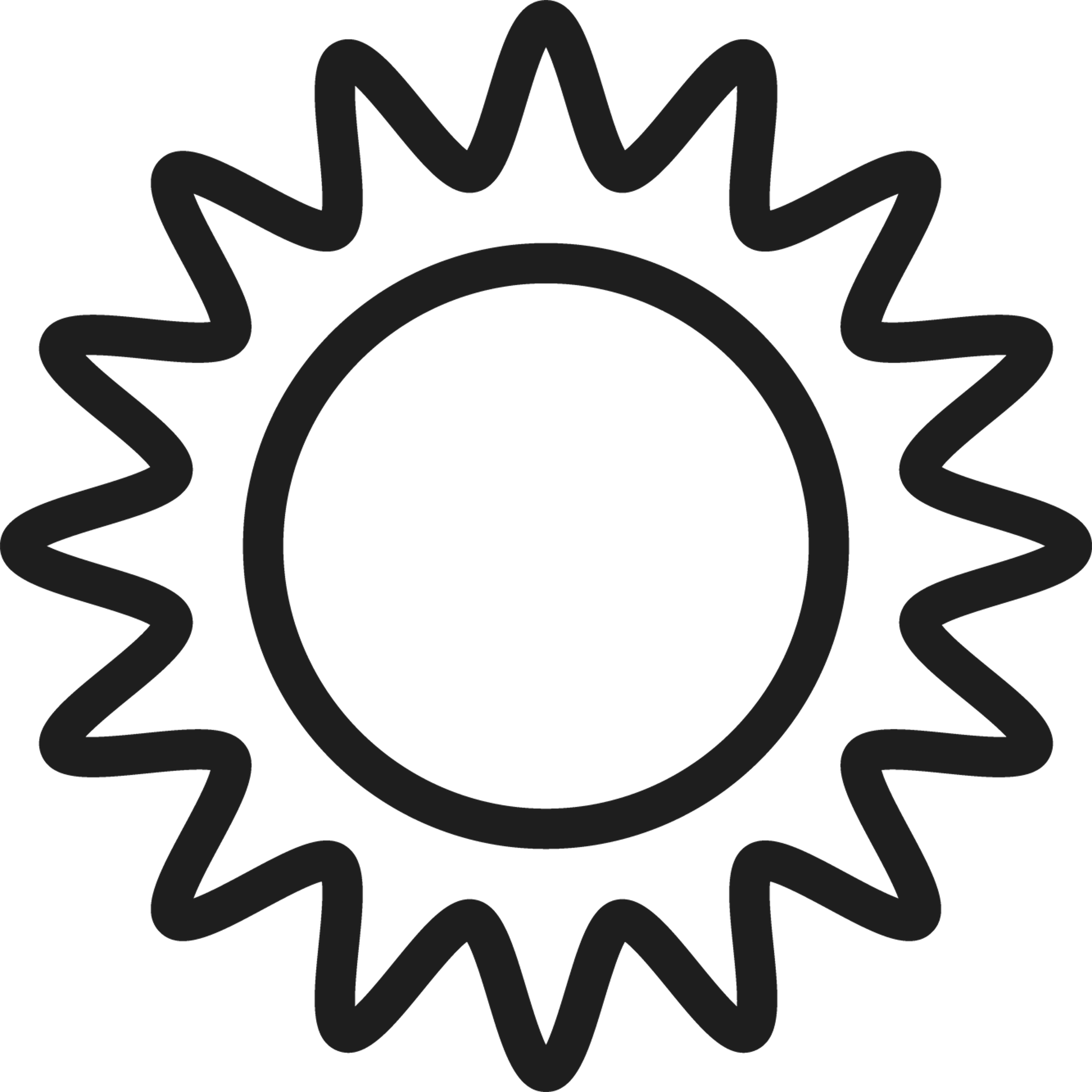 Sun Line Drawing