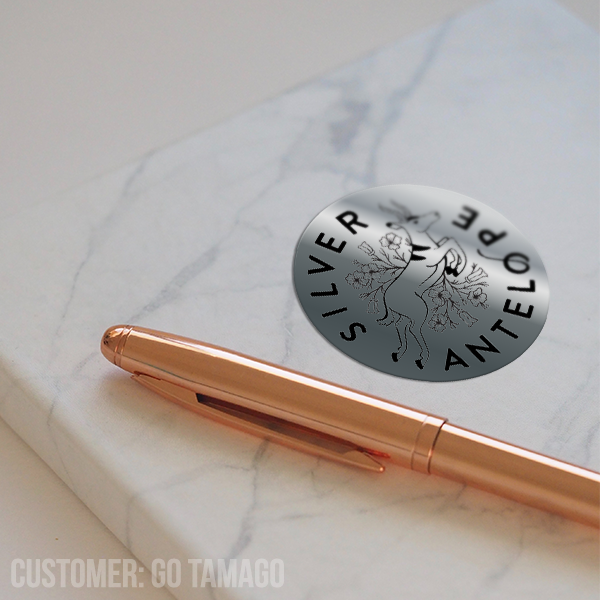 Add a touch of silver with silver foil labels