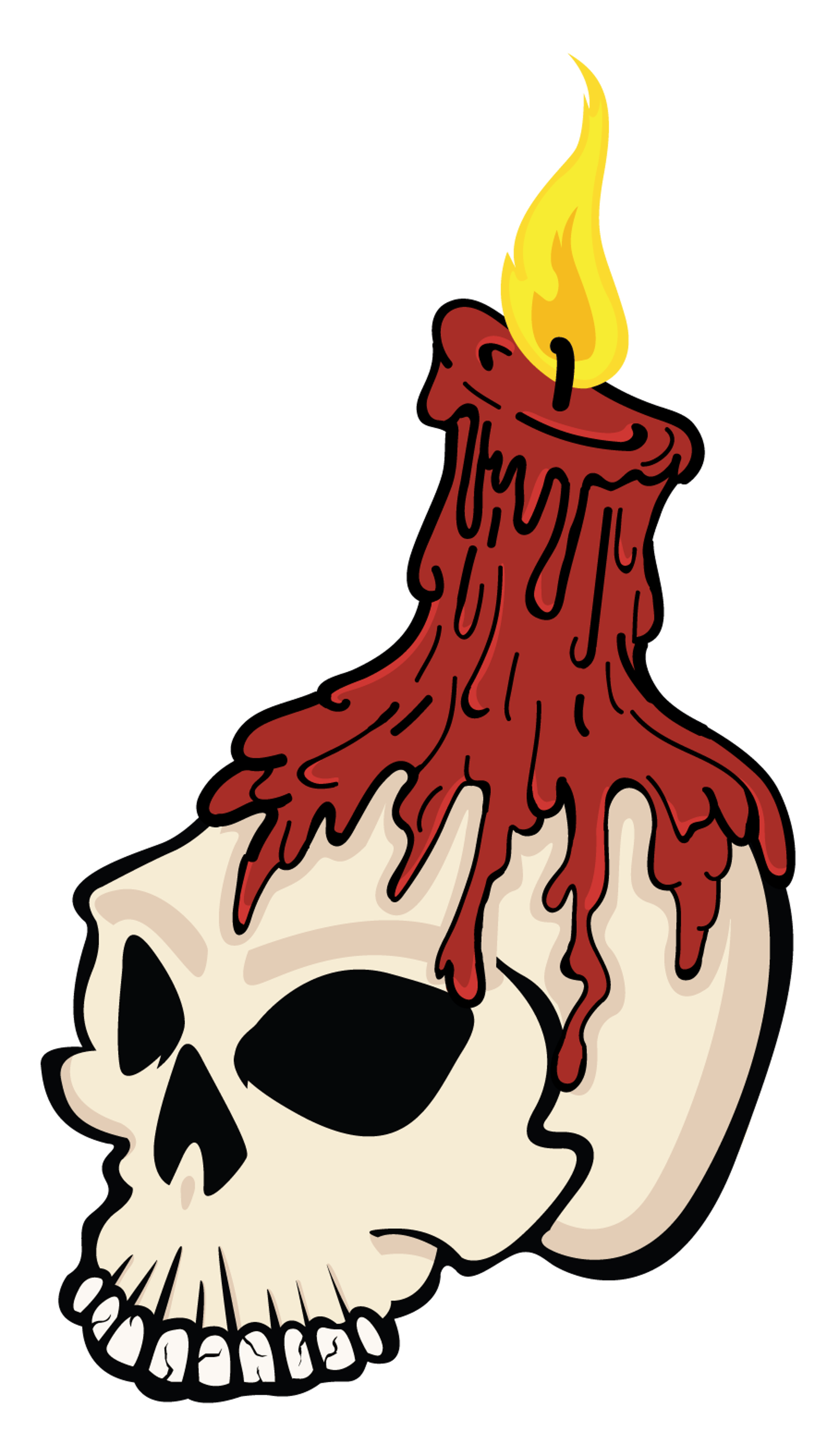 Red Skull Candle