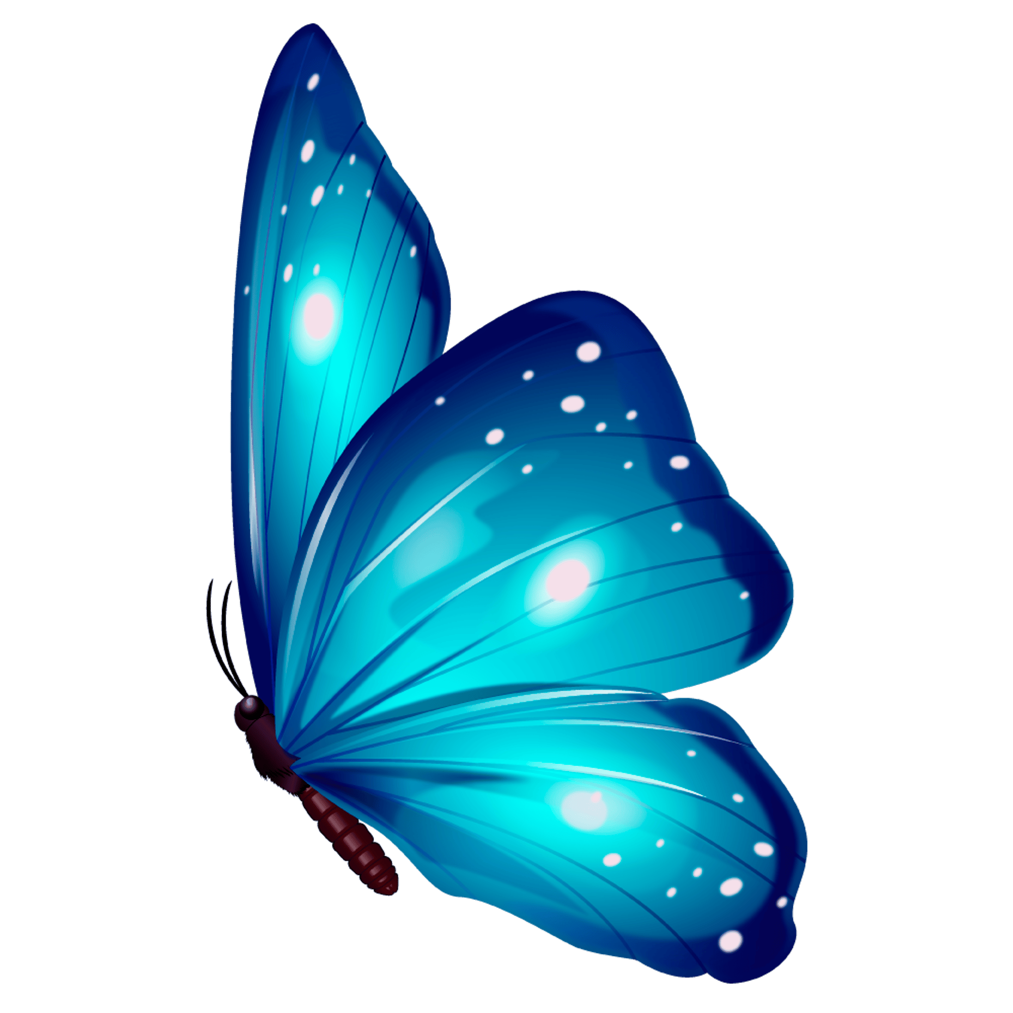 Blue Glow Butterfly