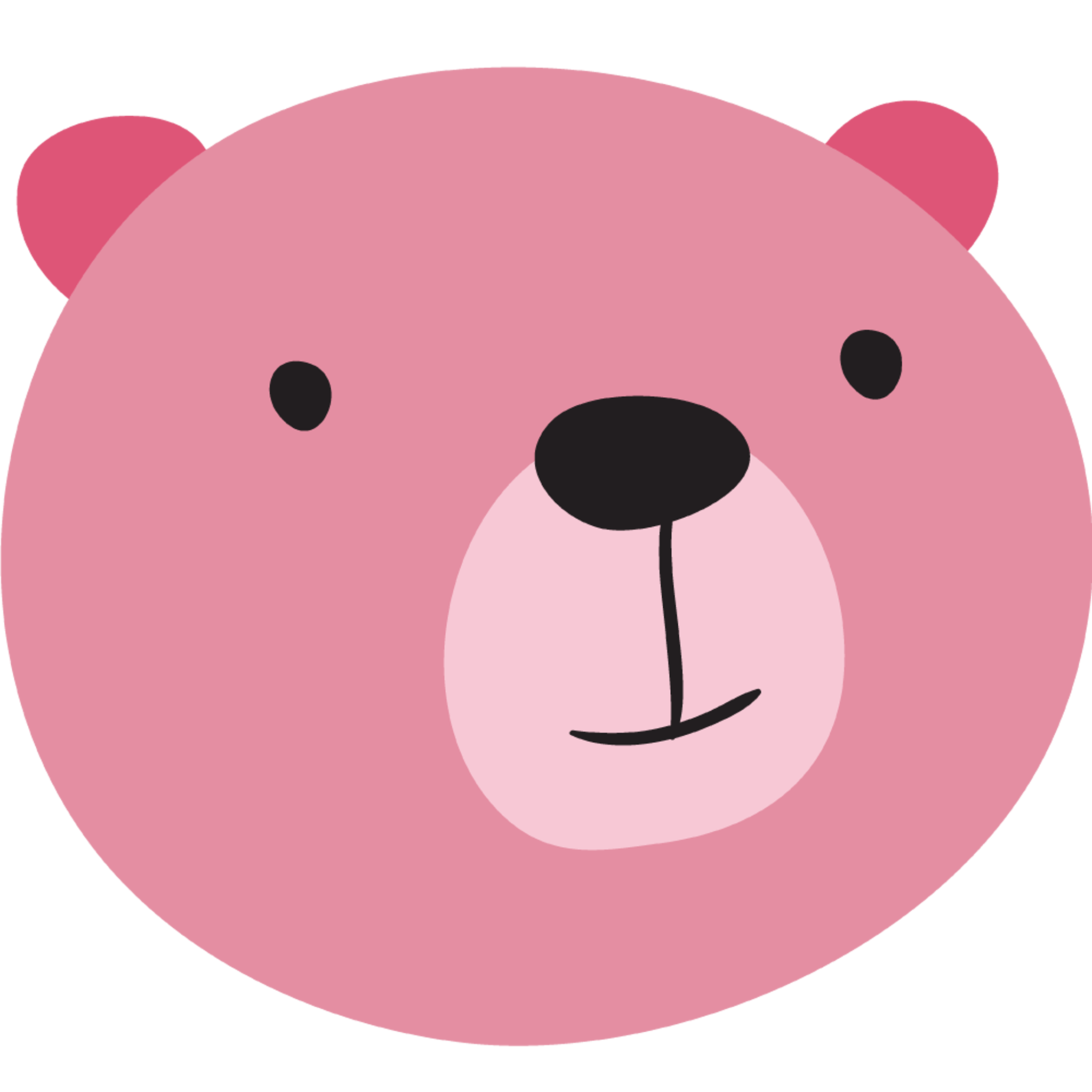 Pink Bear Head