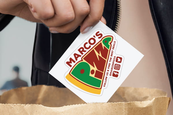 Surprise and delight your customers by giving away free sticker swag