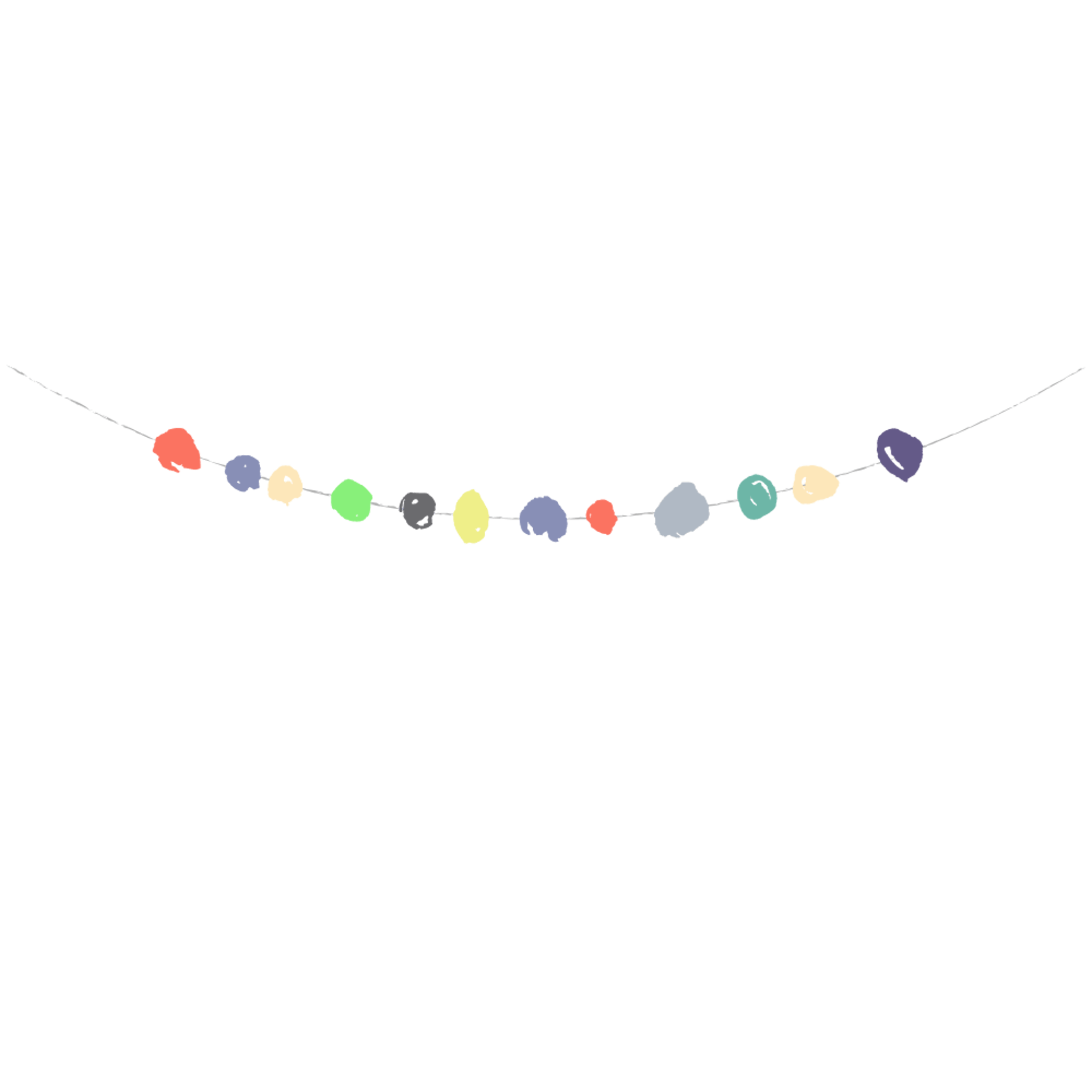 Rainbow Sketch Dots Banner