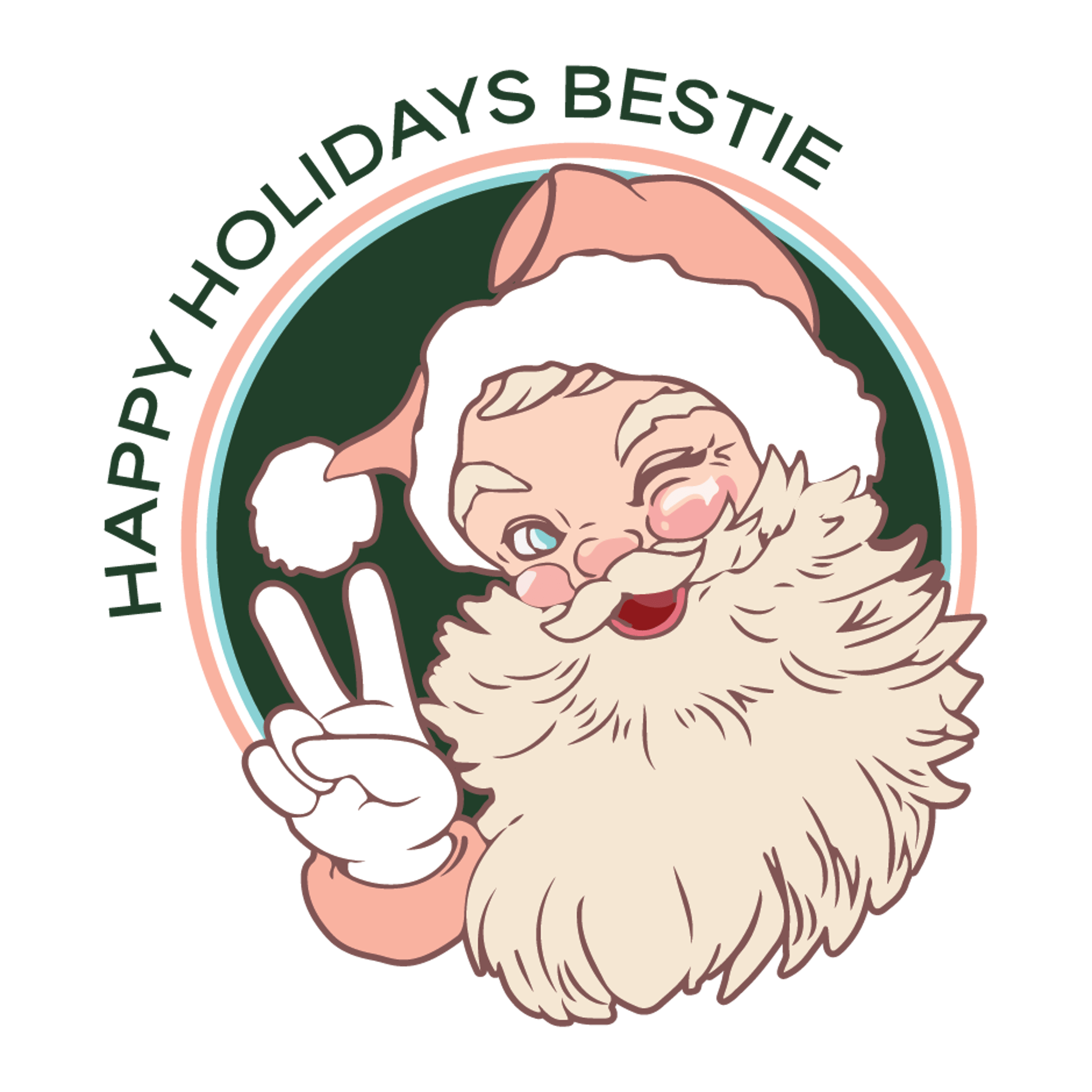 Christmas Happy Holidays Bestie