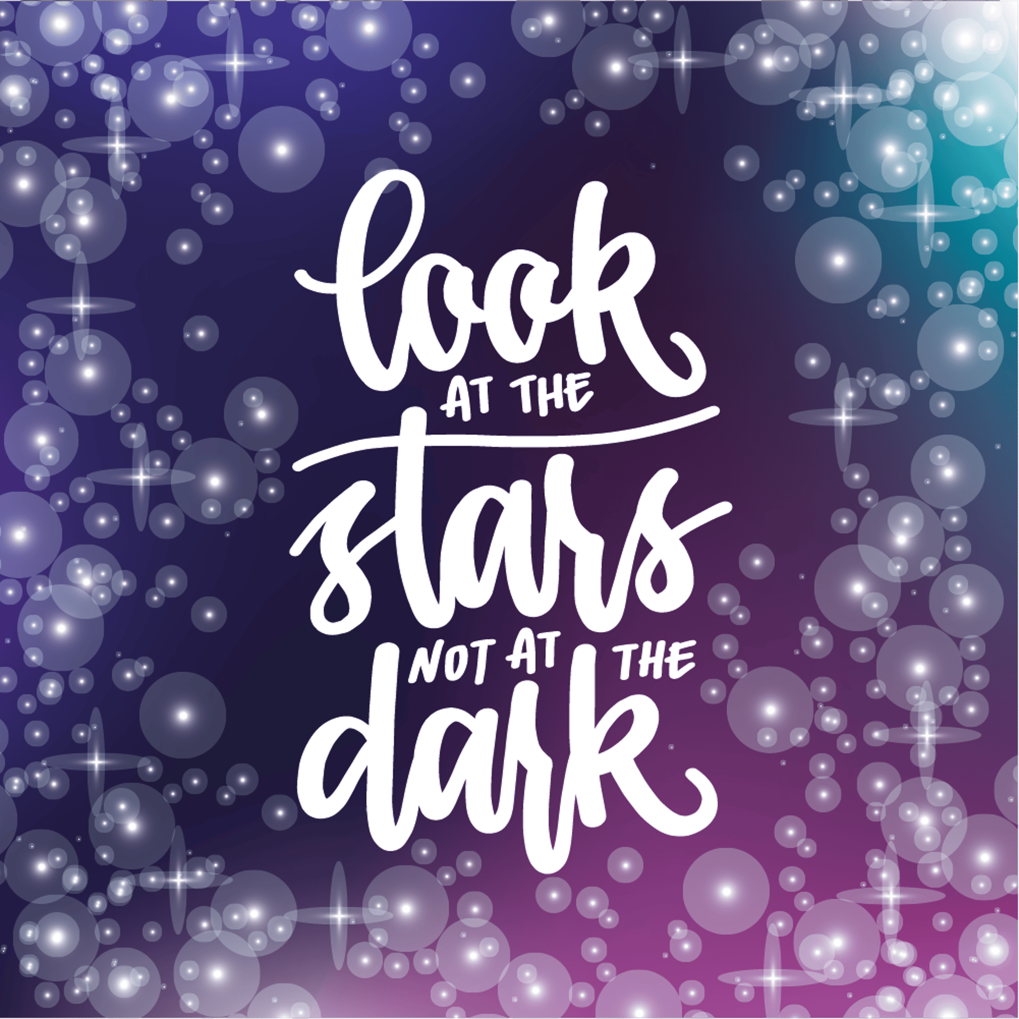 Look at the Stars Motivational Quote