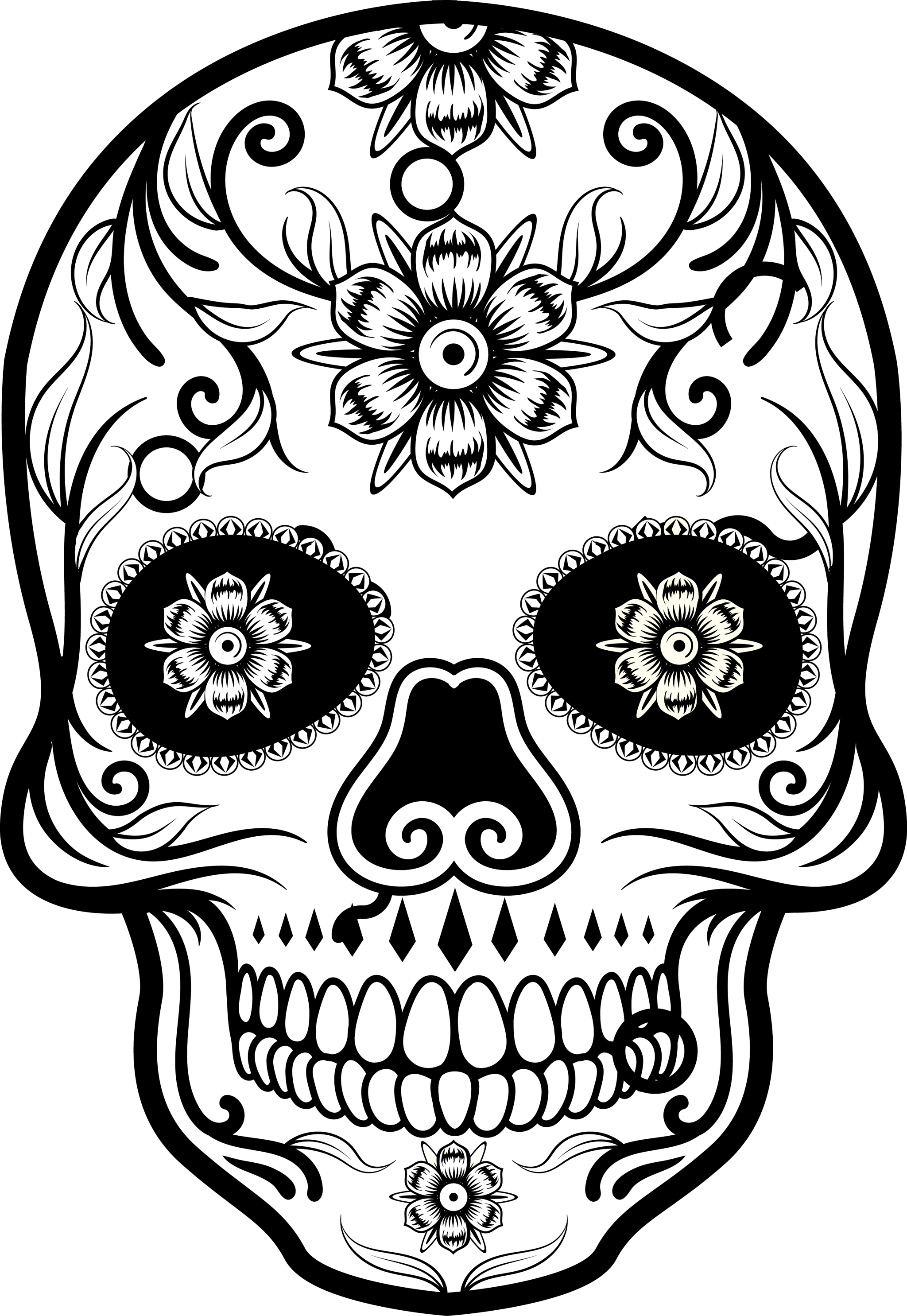 Ink Line Sugar Skull 1