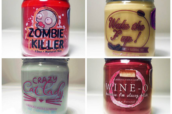 custom product label, clear label, vinyl label, candle label, business label