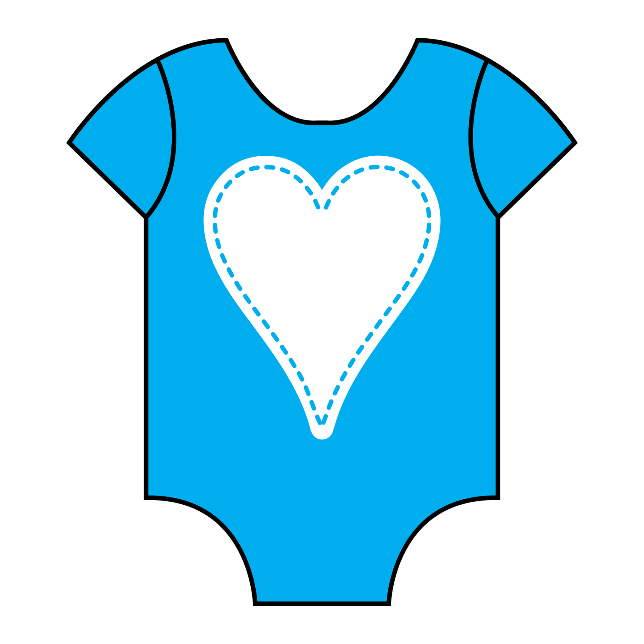 Blue Baby Heart Onesie