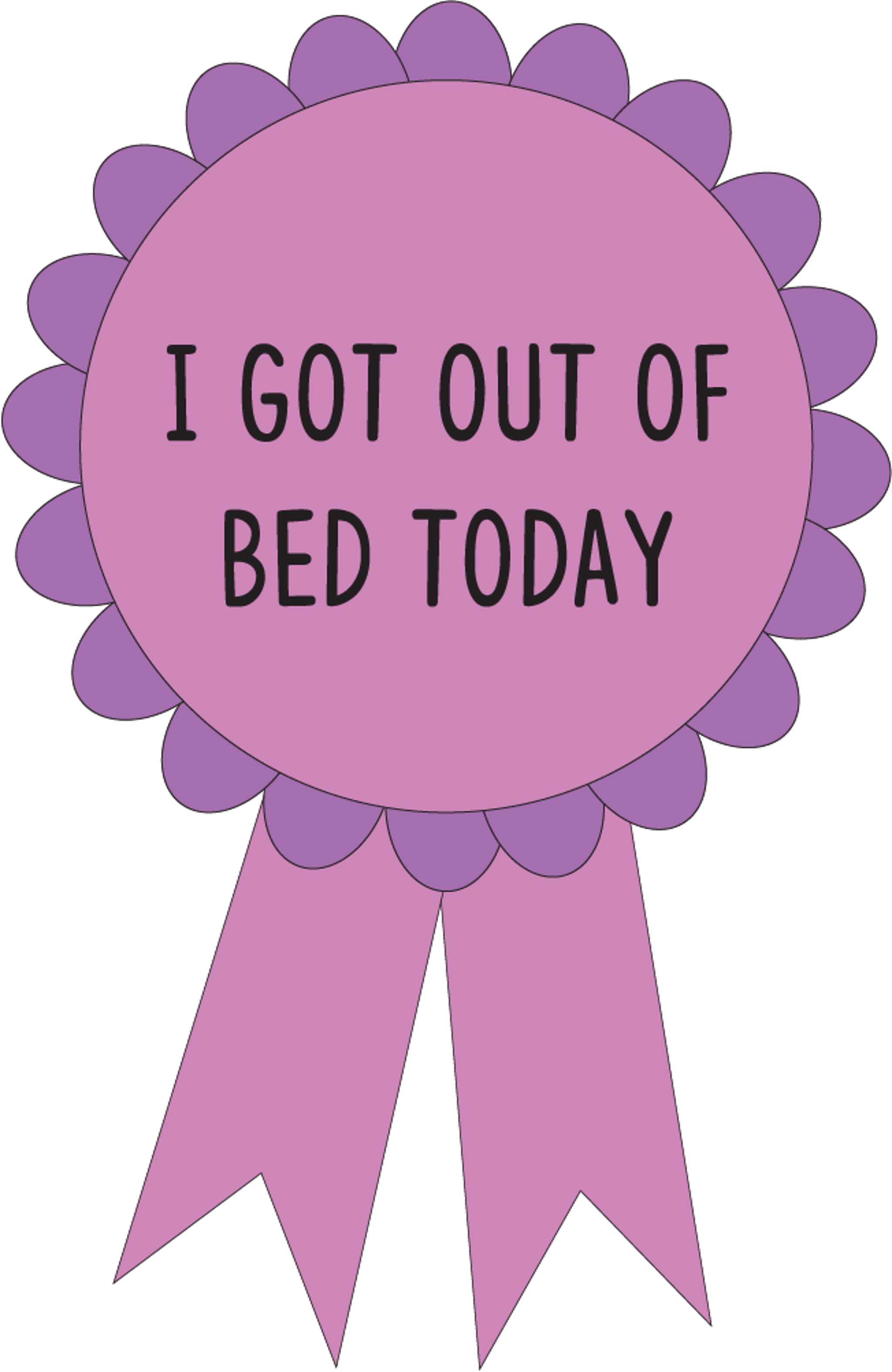 Out of Bed Funny Award Ribbon
