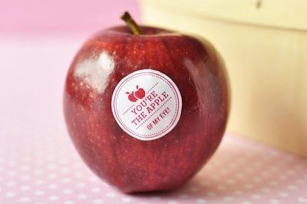 vinyl sticker, fruit sticker, favor sticker, event sticker, event sticker, custom label, valentines day gift 