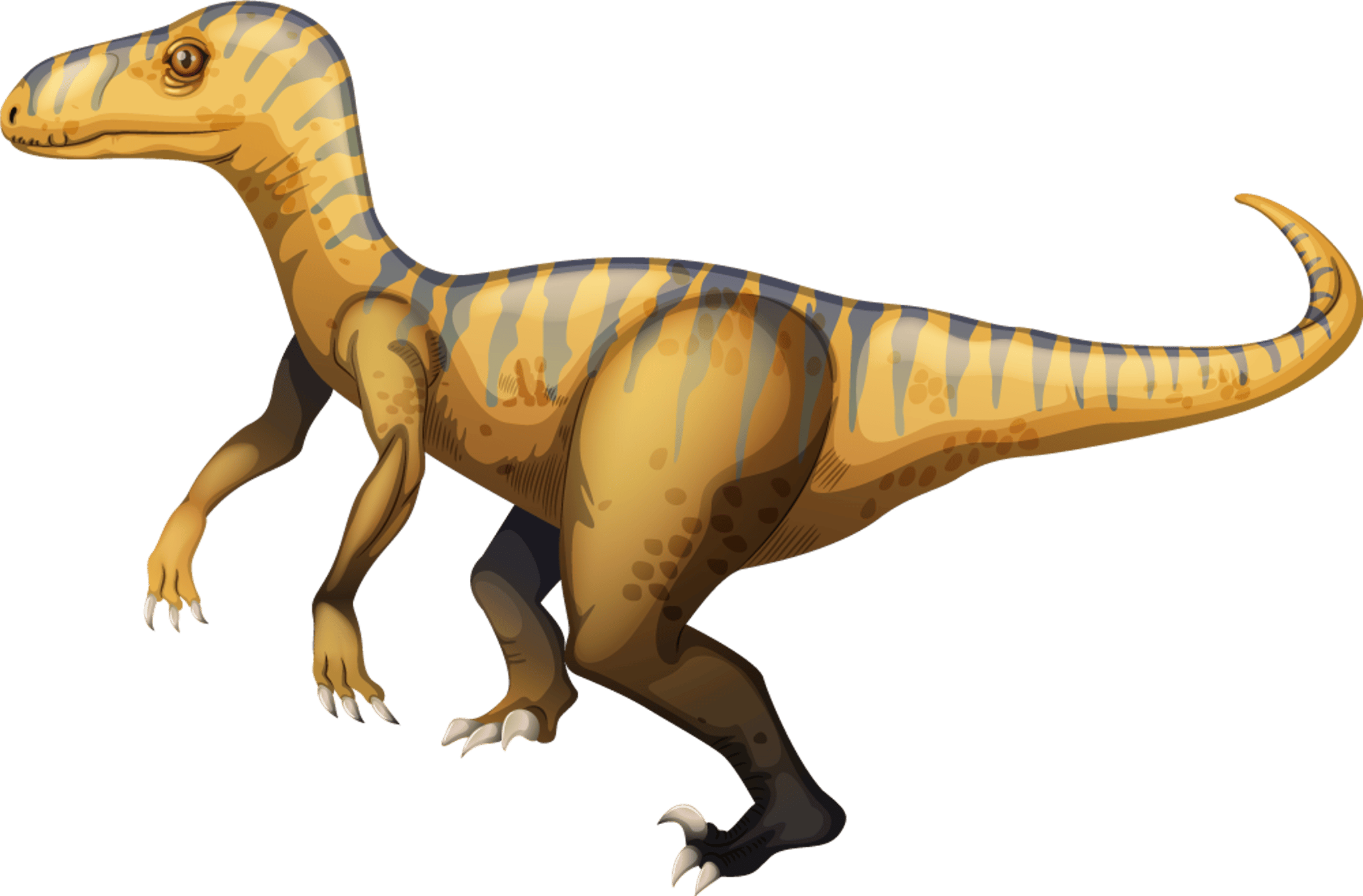 Stripped Raptor Dinosaur