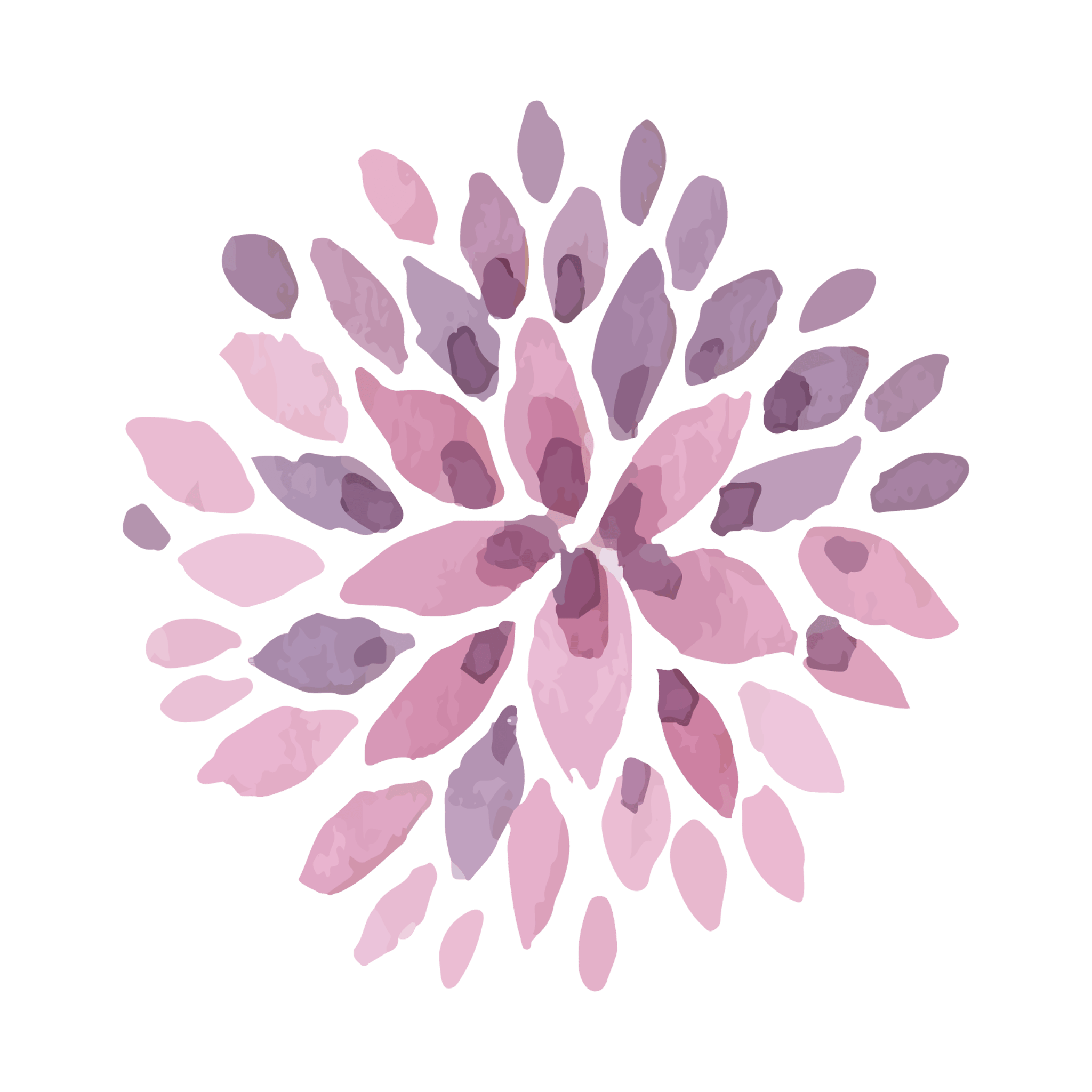 Purple Watercolour Flower