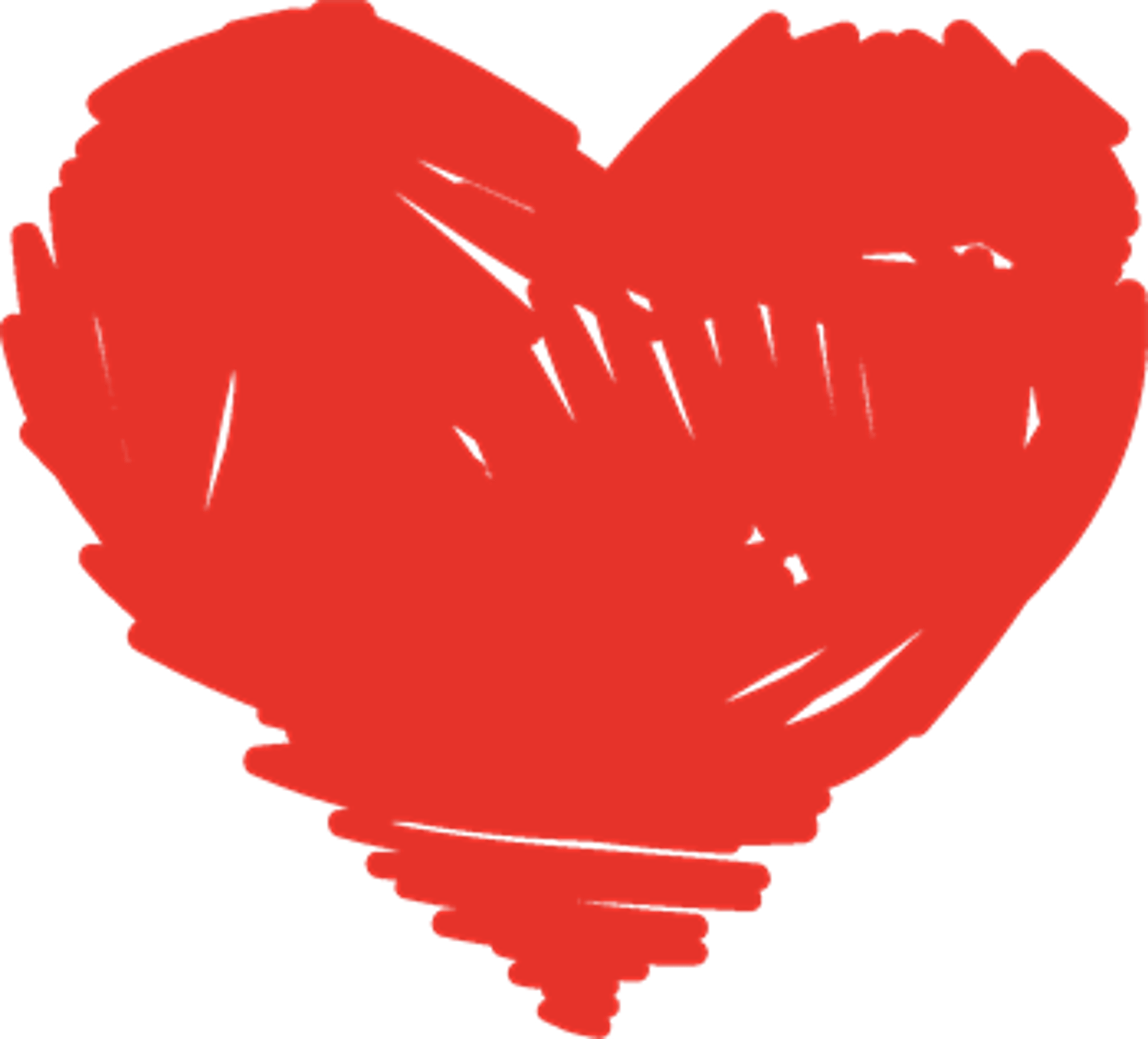 Heart Red Scribble