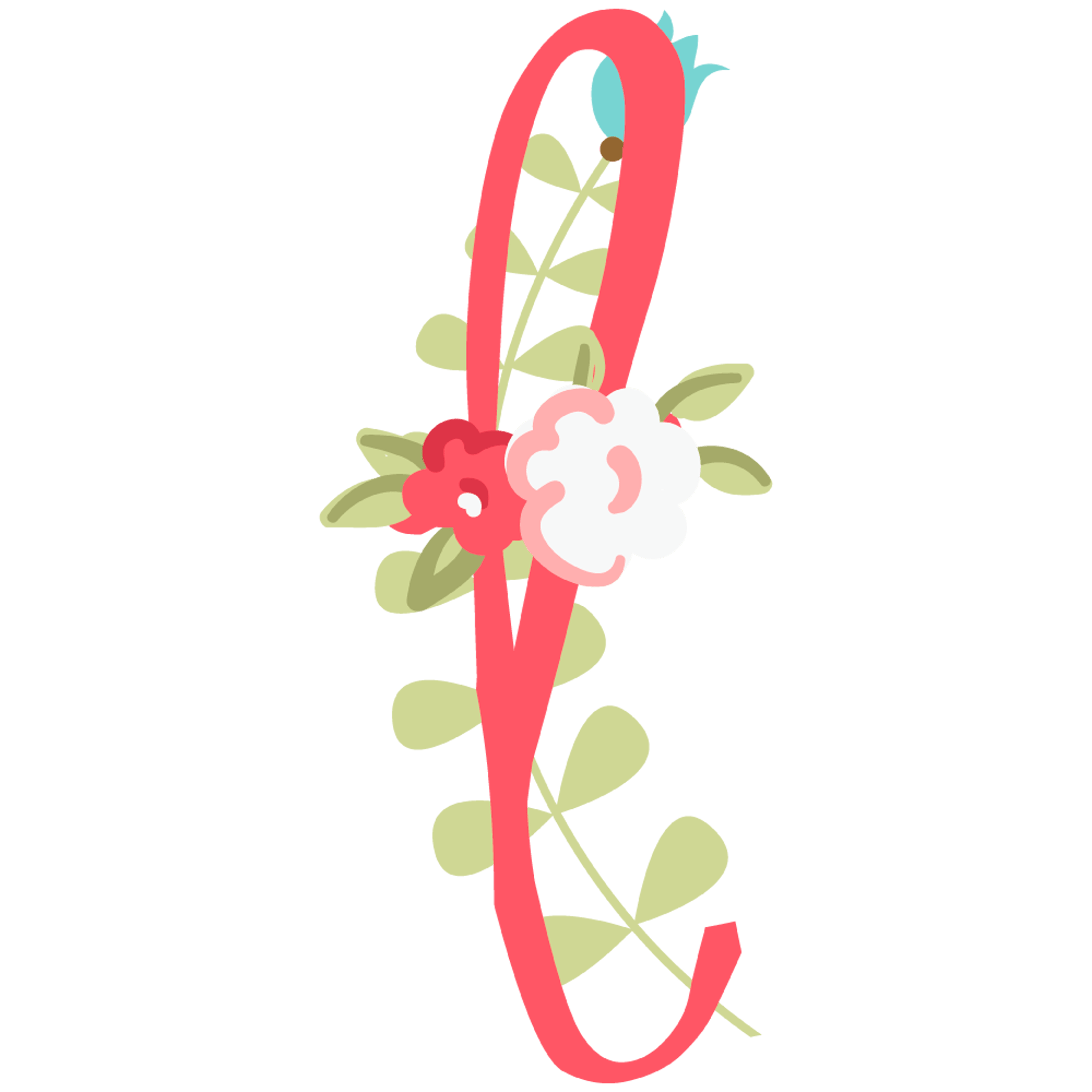 Letter T flower