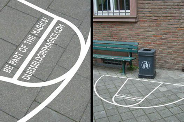 garbage can basketball court