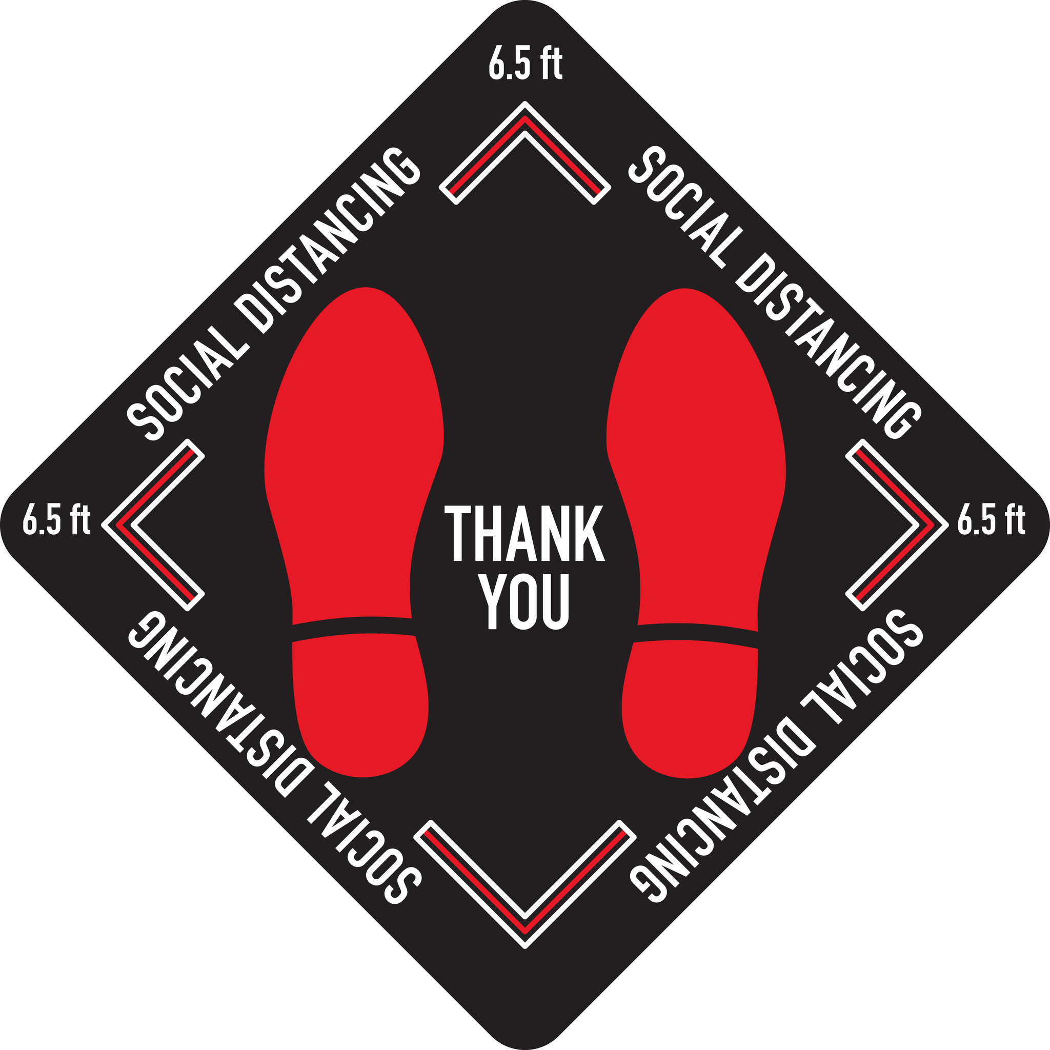 Social Distancing Floor Decal